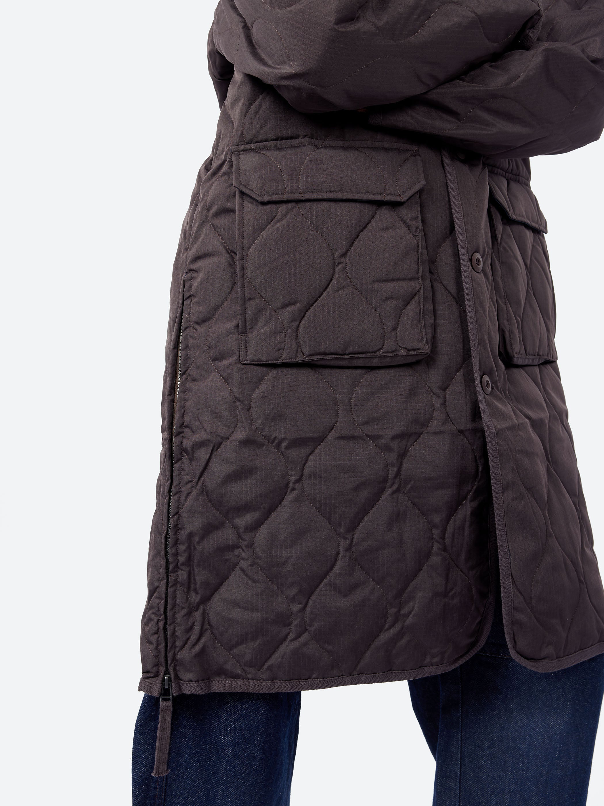 Military Hood Long Down Coat