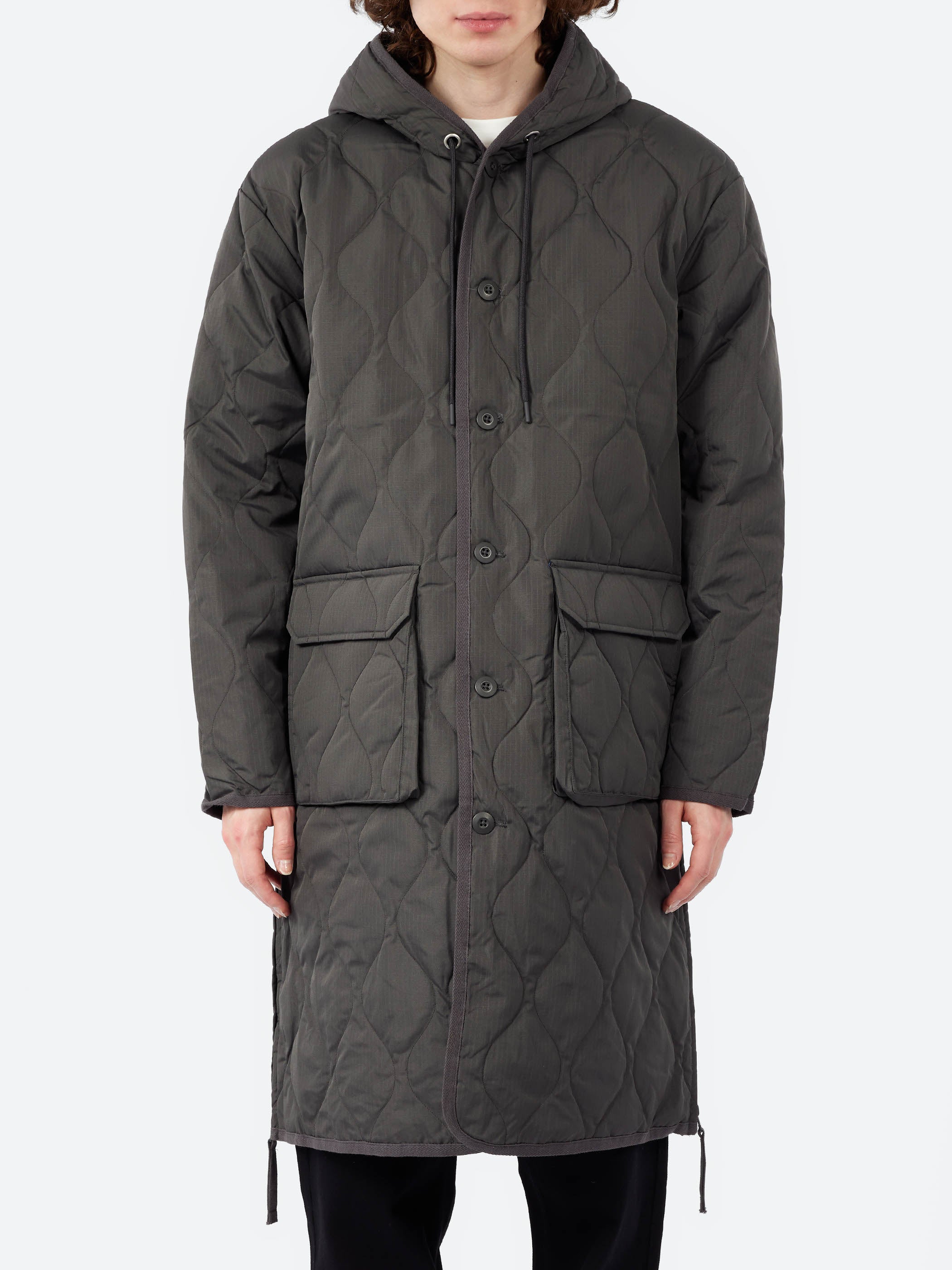 TAION - Military Hood Long Down Coat in Light Mocha – gravitypope