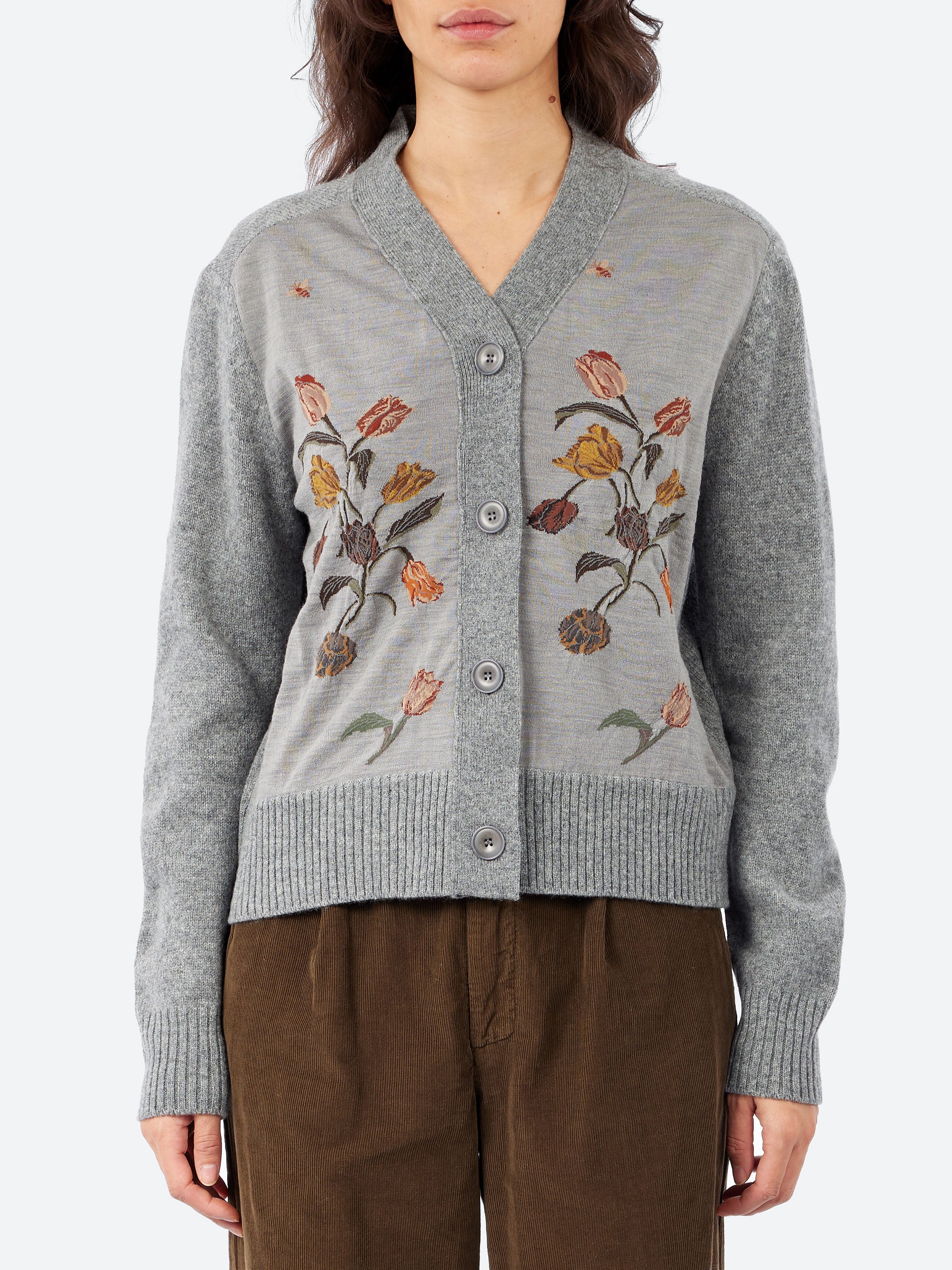 Sock Knit V-Neck Cardigan