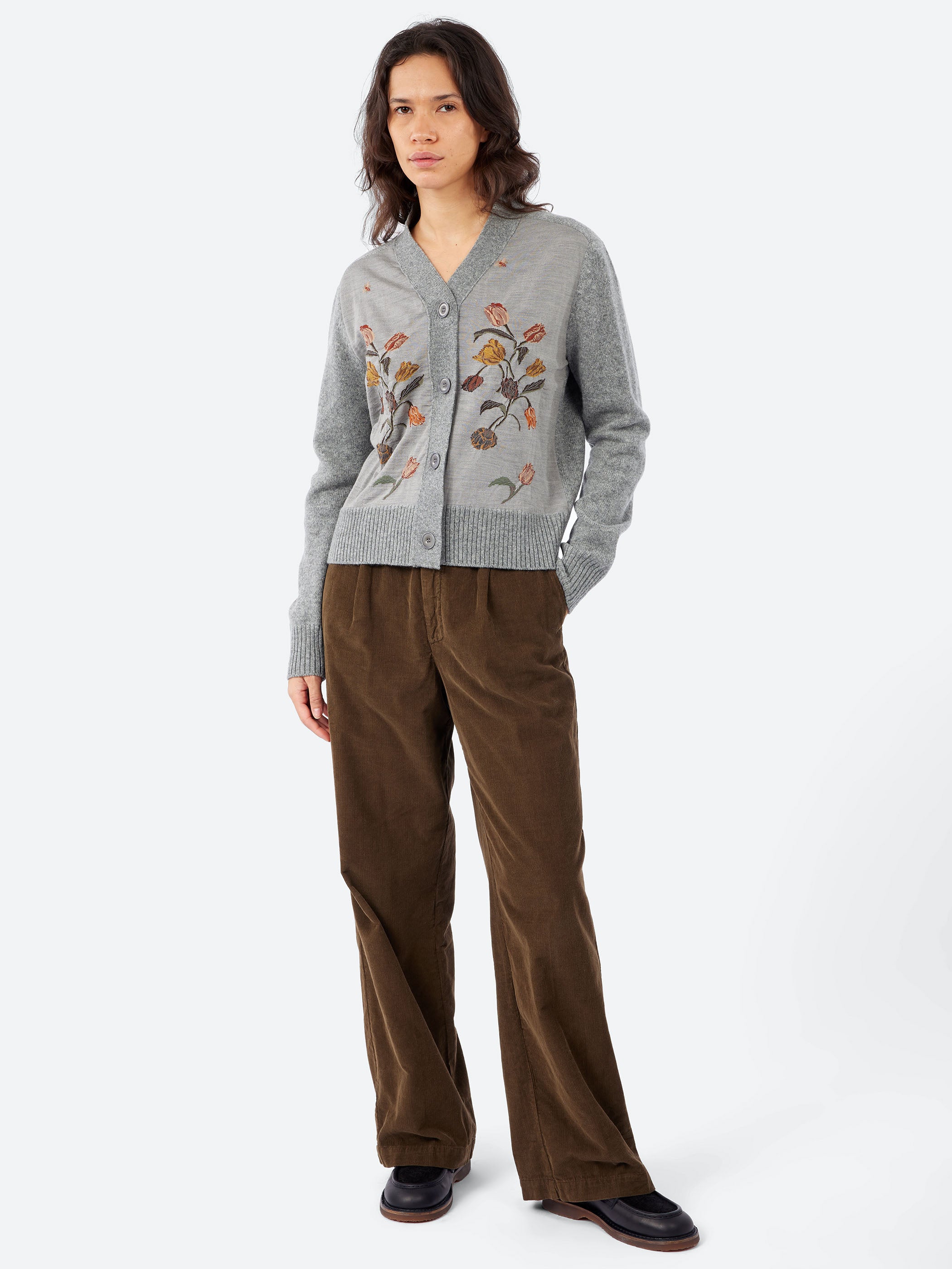 Sock Knit V-Neck Cardigan