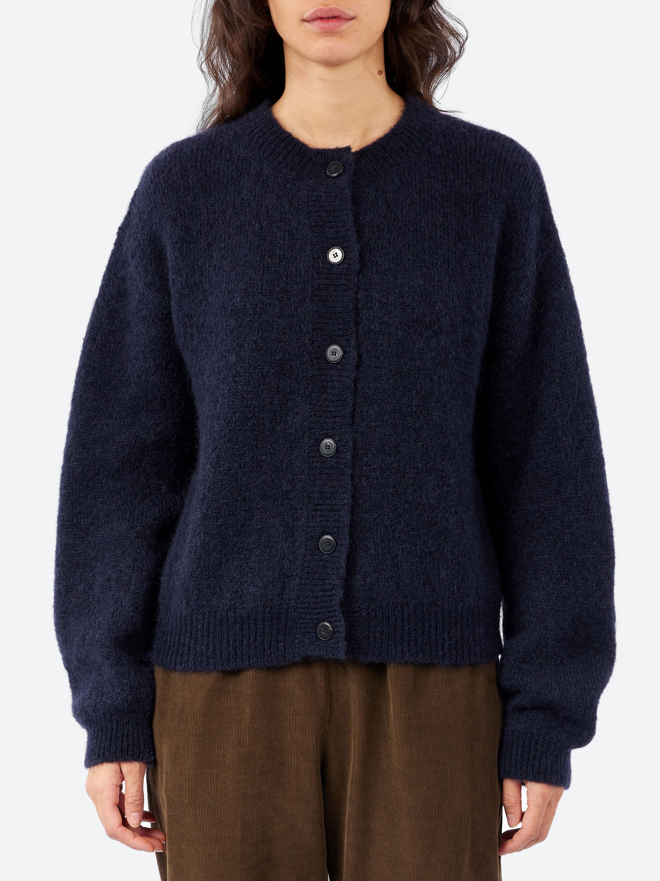 Pomandere - Mohair Cardigan in Navy – gravitypope
