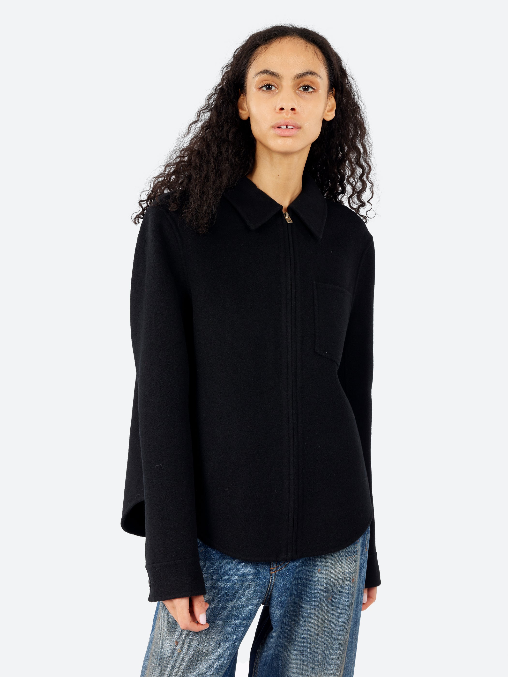 Acne Studios - Oble Wool Cash Double Zip Jacket in Black – gravitypope