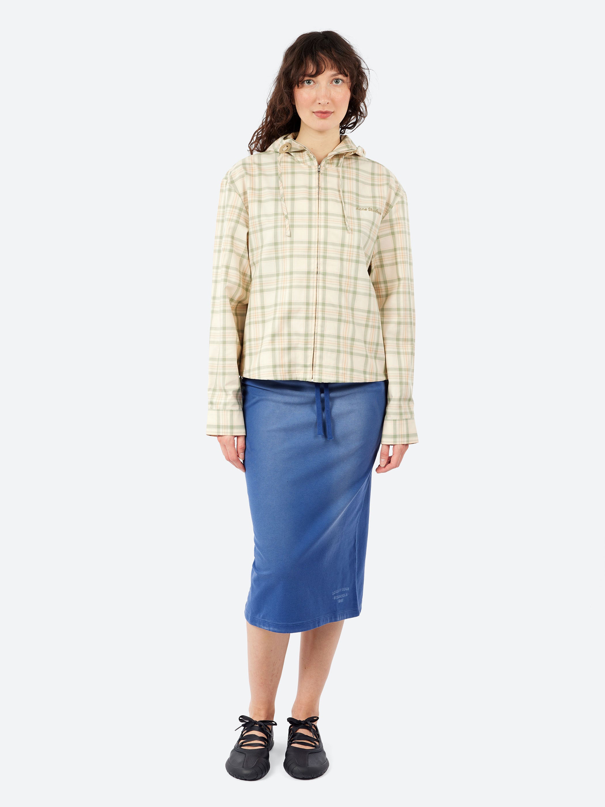 Hooded Check Jacket