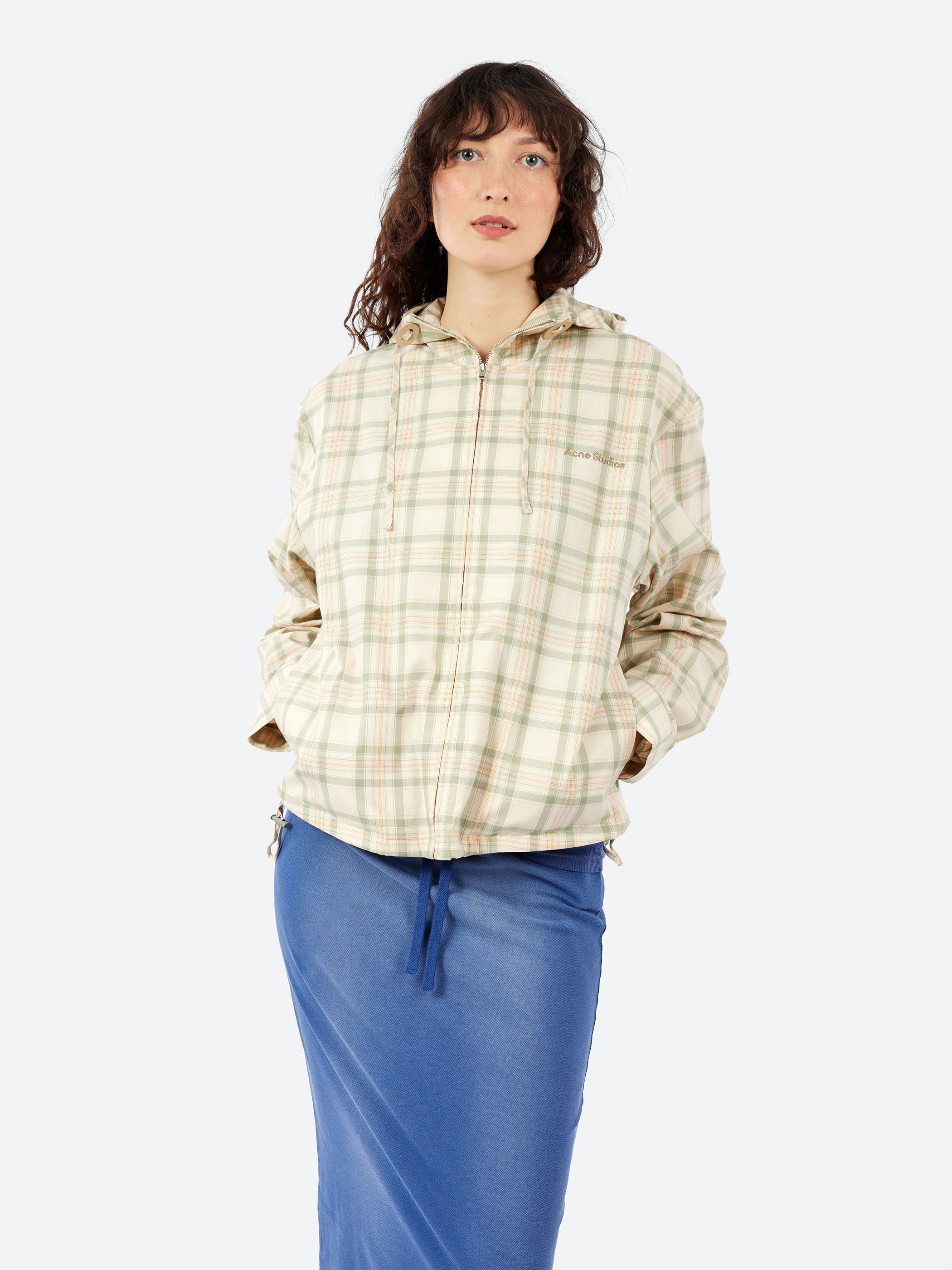 Hooded Check Jacket