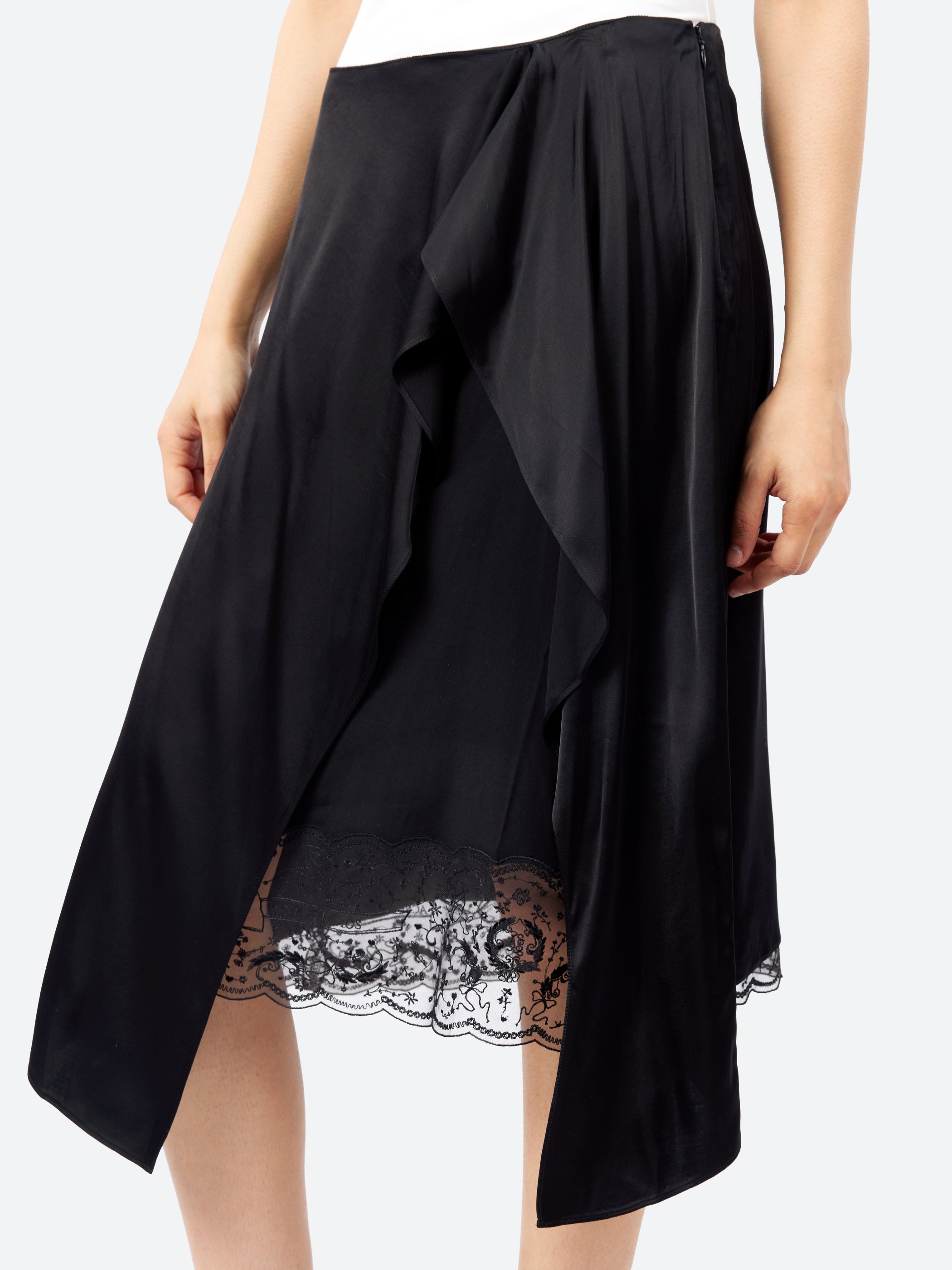 Layered Satin Skirt