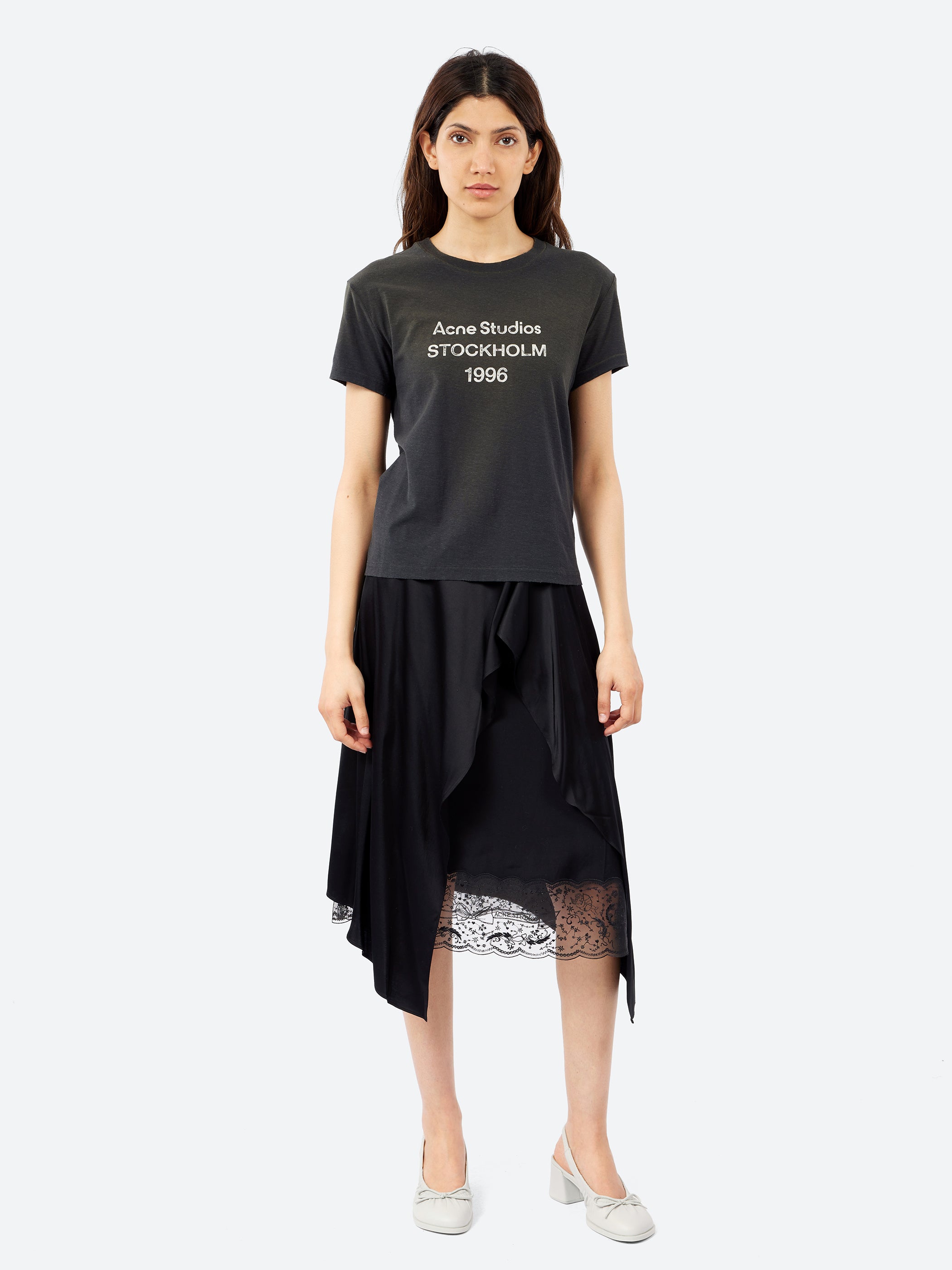 Layered Satin Skirt