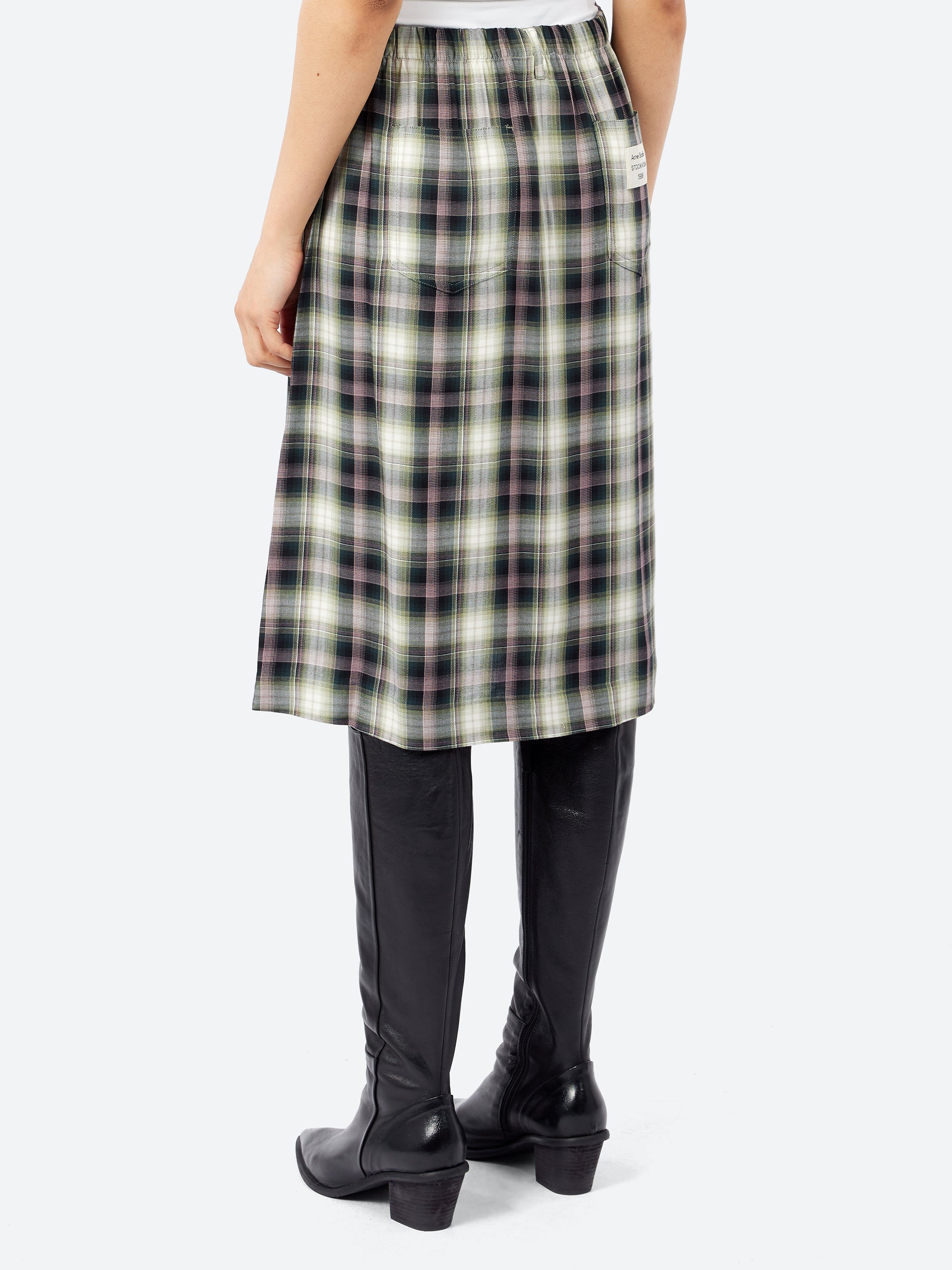 Check Midi Skirt