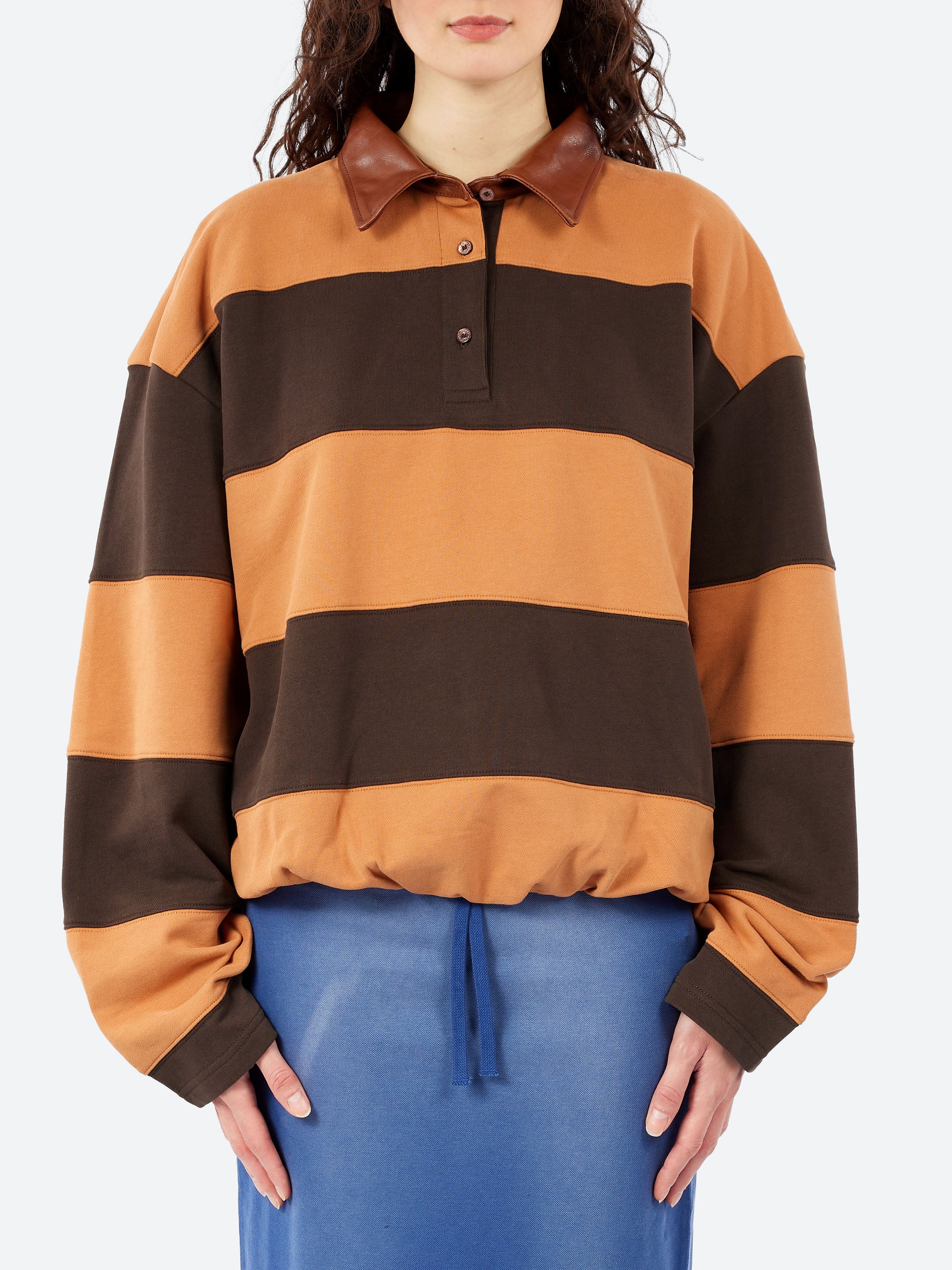 Striped Polo Sweater