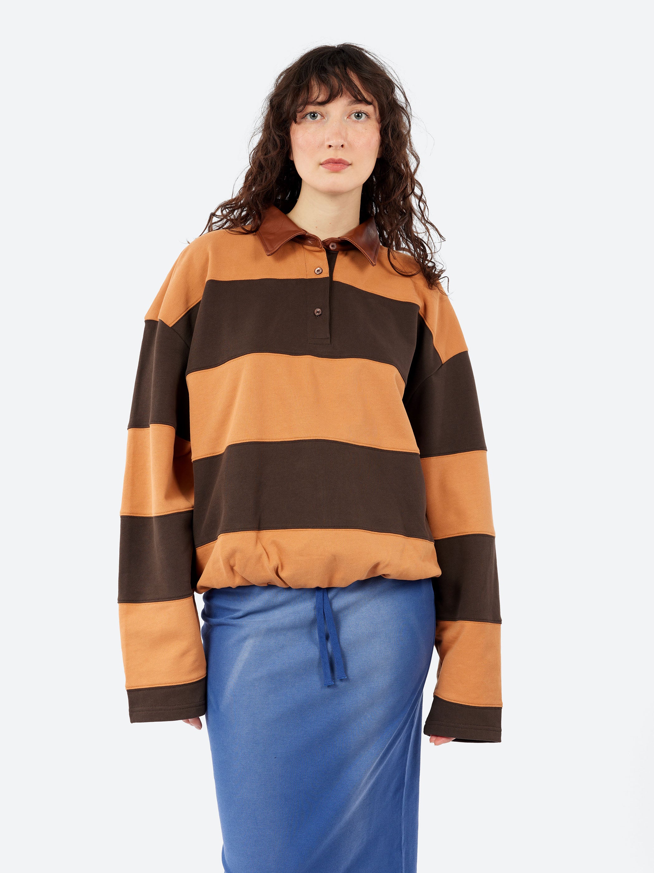Striped Polo Sweater