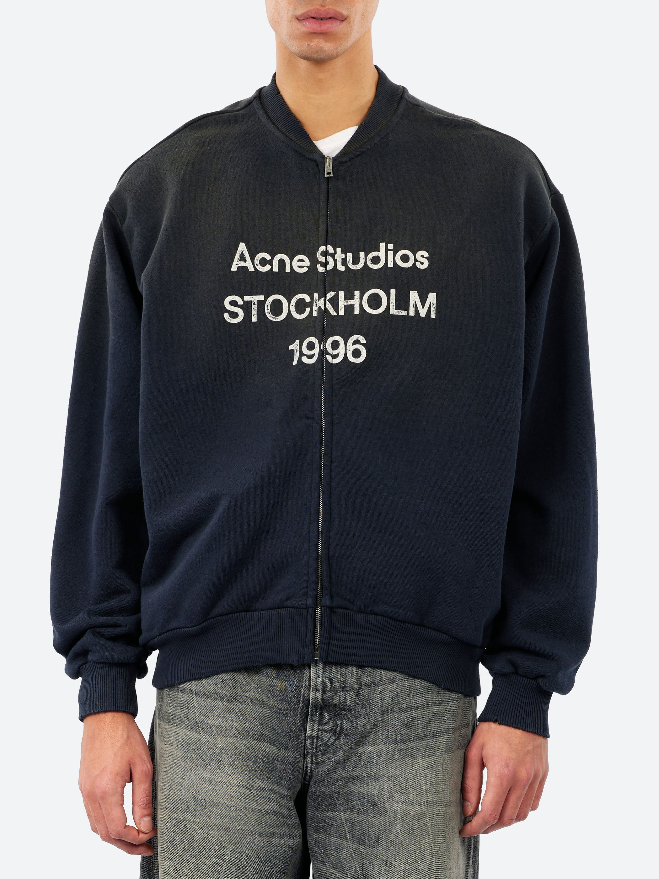 Acne Studios - Zip Sweater Logo in Black – gravitypope