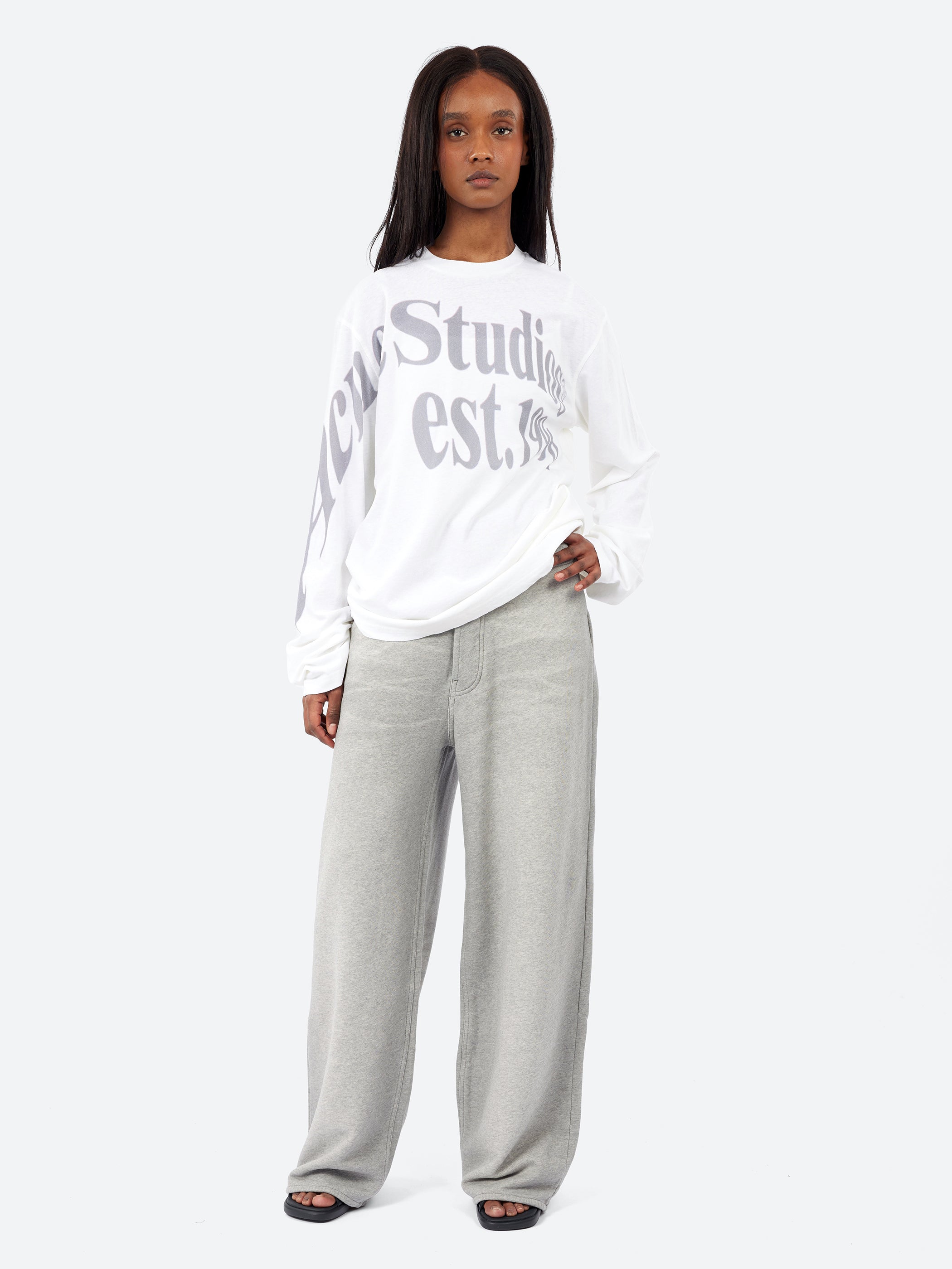 Acne Studios - Fleece Trousers in Grey Melange – gravitypope