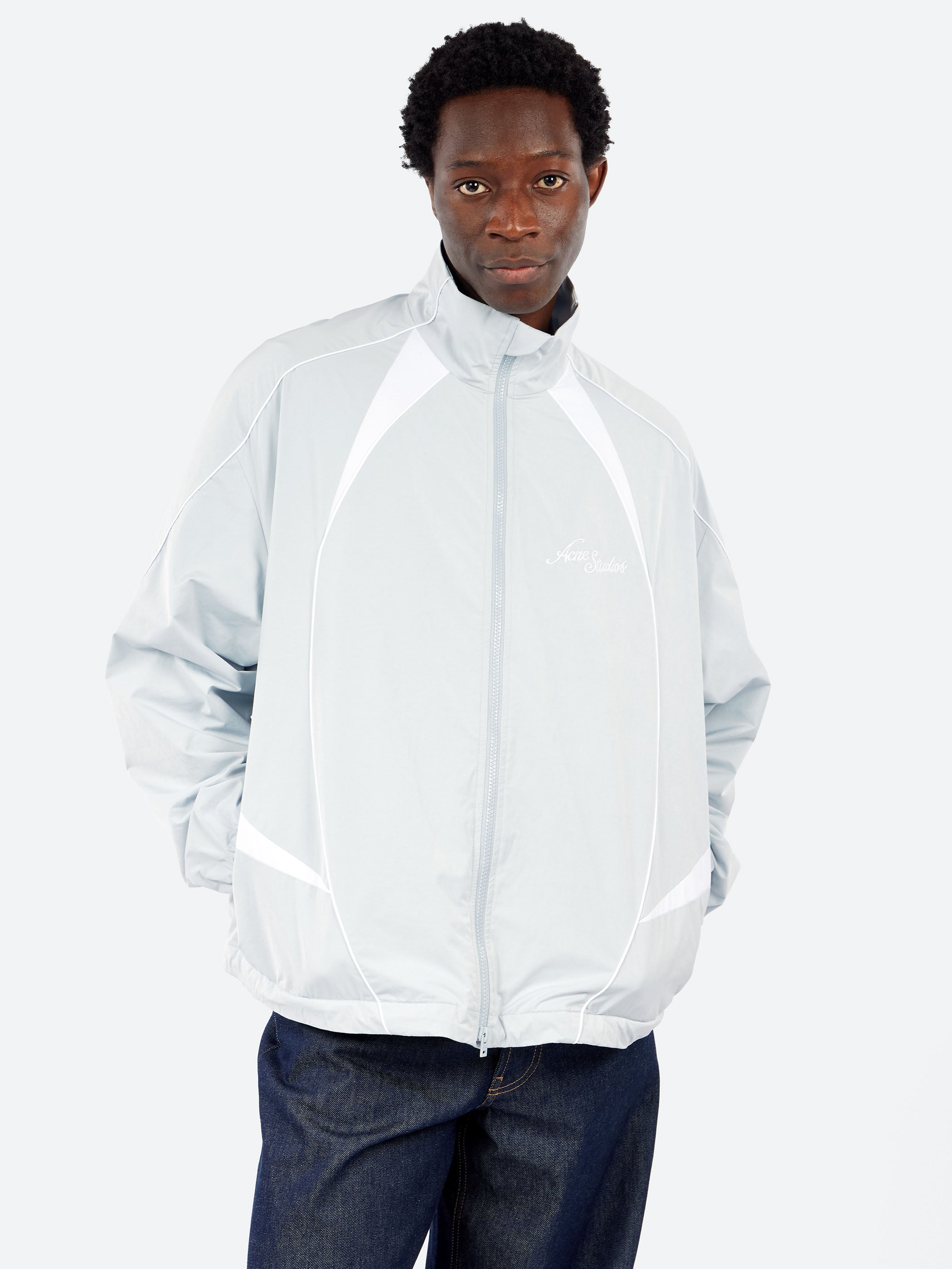 Acne Studios - Ofit Peachy Technical Logo Jacket in Cold Grey