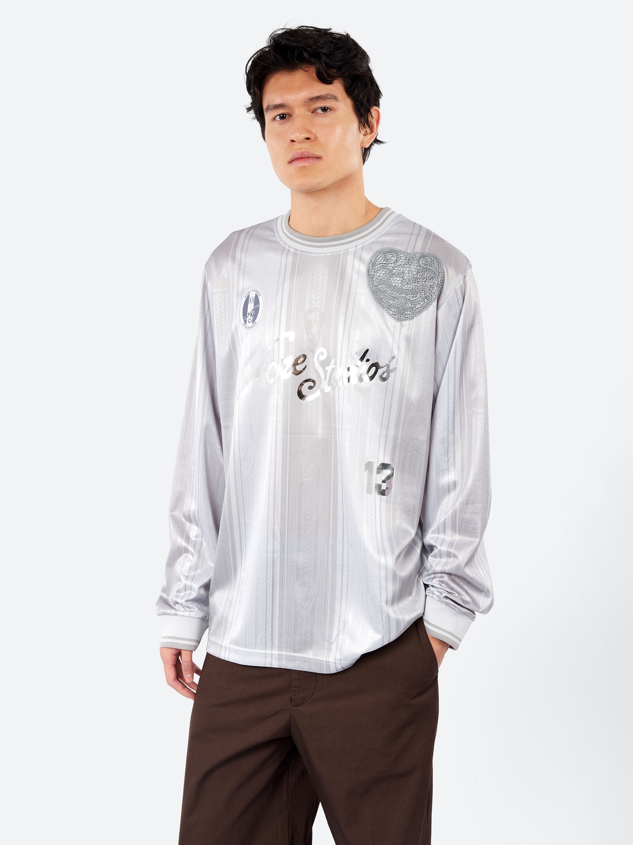 Acne Studios - Logo Sports Jersey Top in Grey – gravitypope