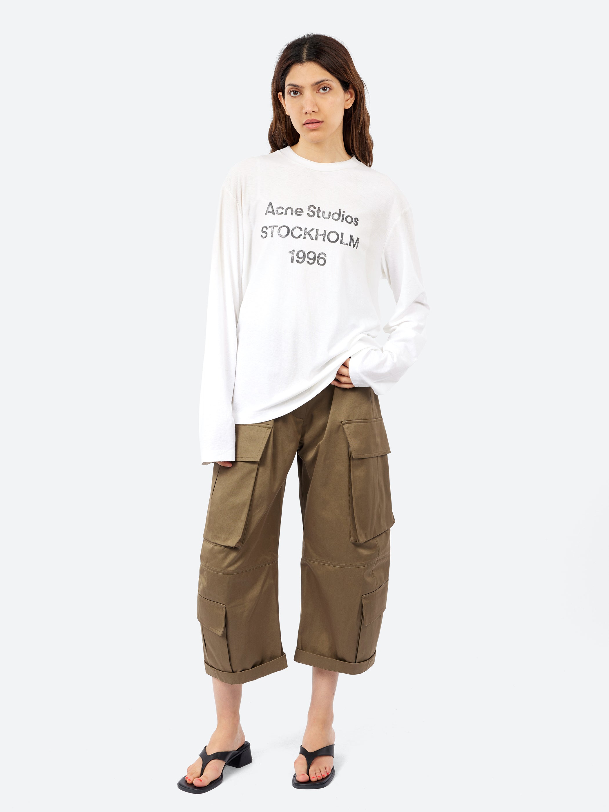 Acne Studios - Edden U 1996 Logo T-Shirt in Dusty White – gravitypope