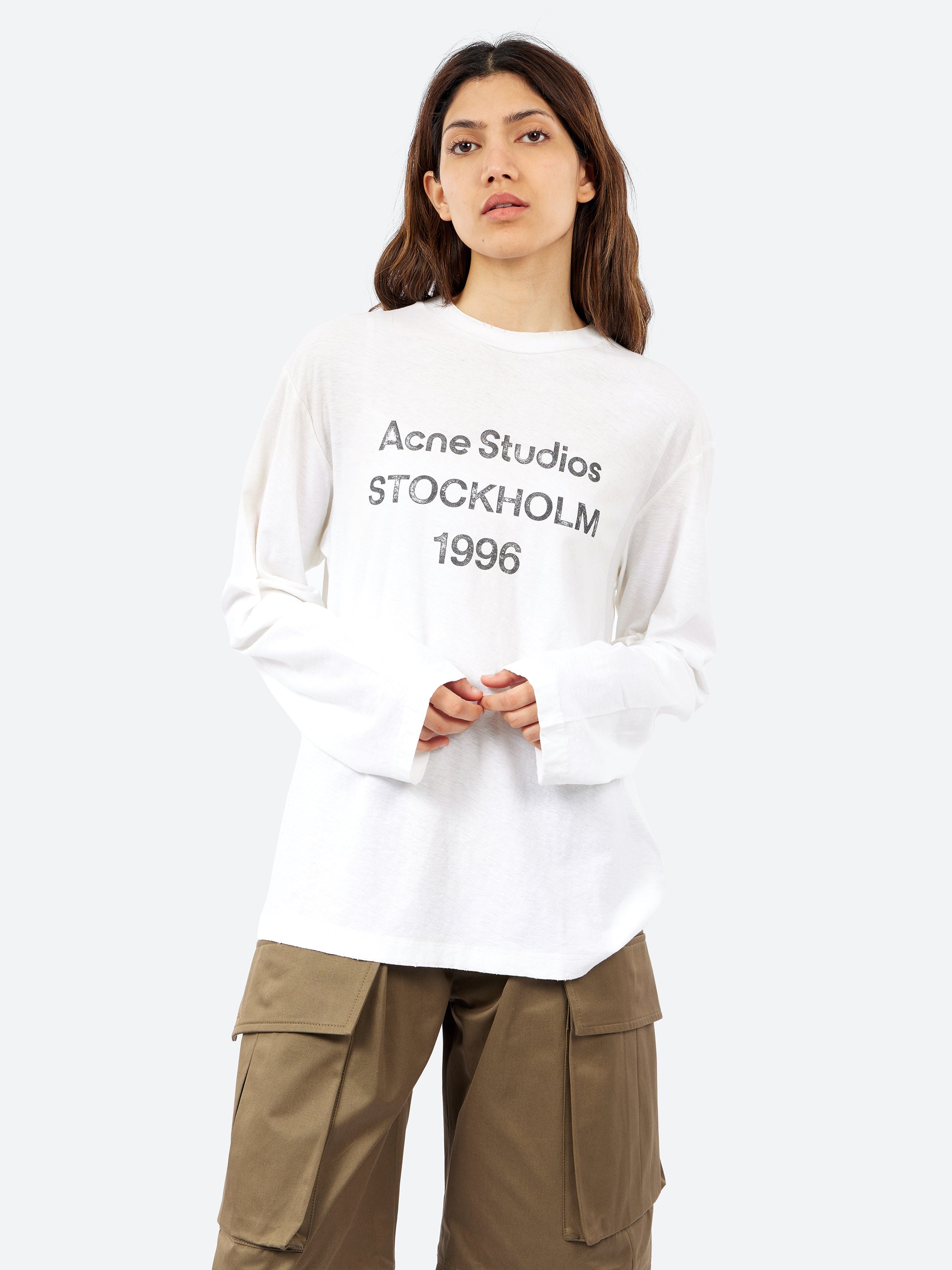 Acne Studios - Edden U 1996 Logo T-Shirt in Dusty White – gravitypope