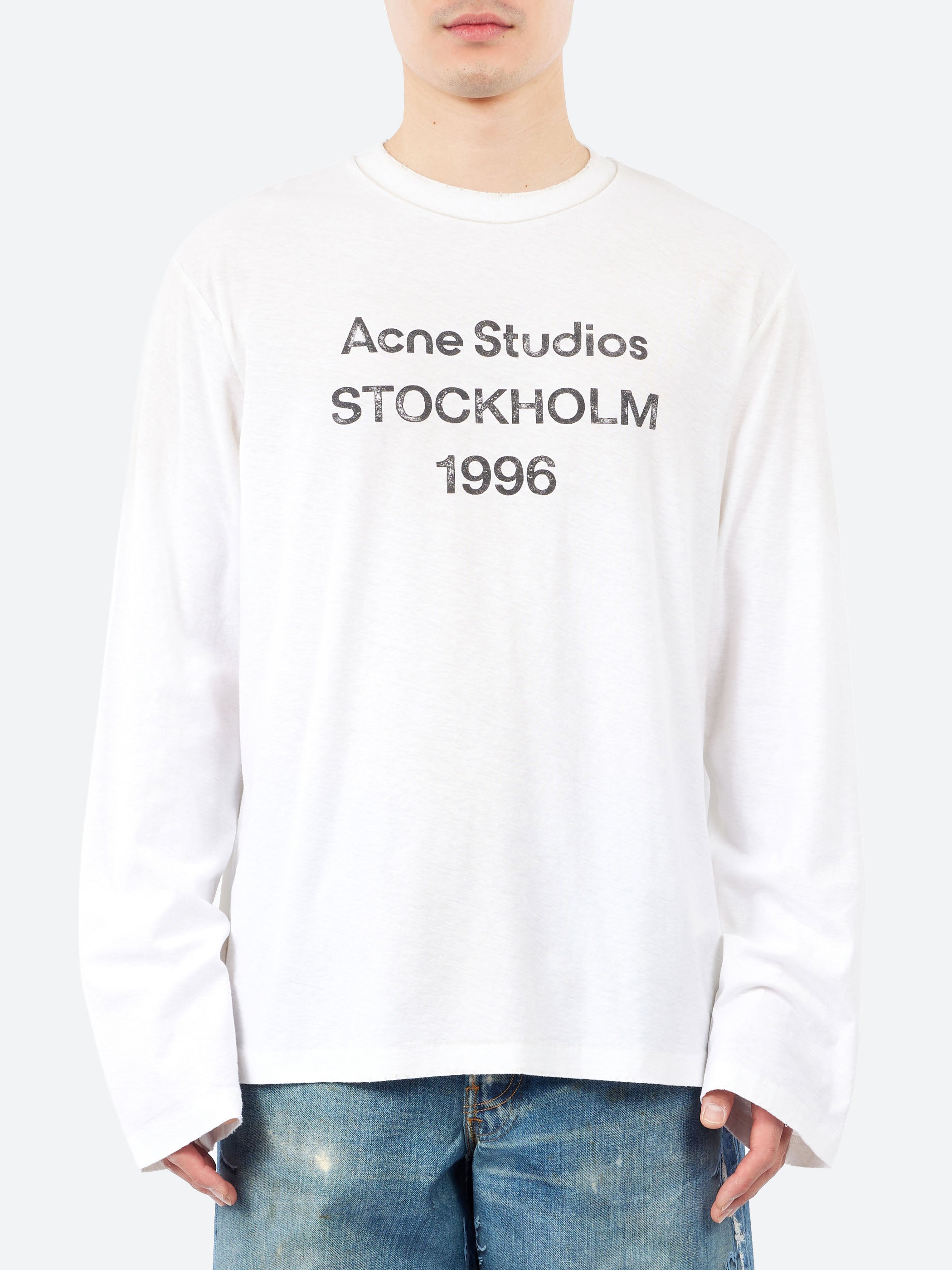 Acne Studios - Edden U 1996 Logo T-Shirt in Dusty White – gravitypope