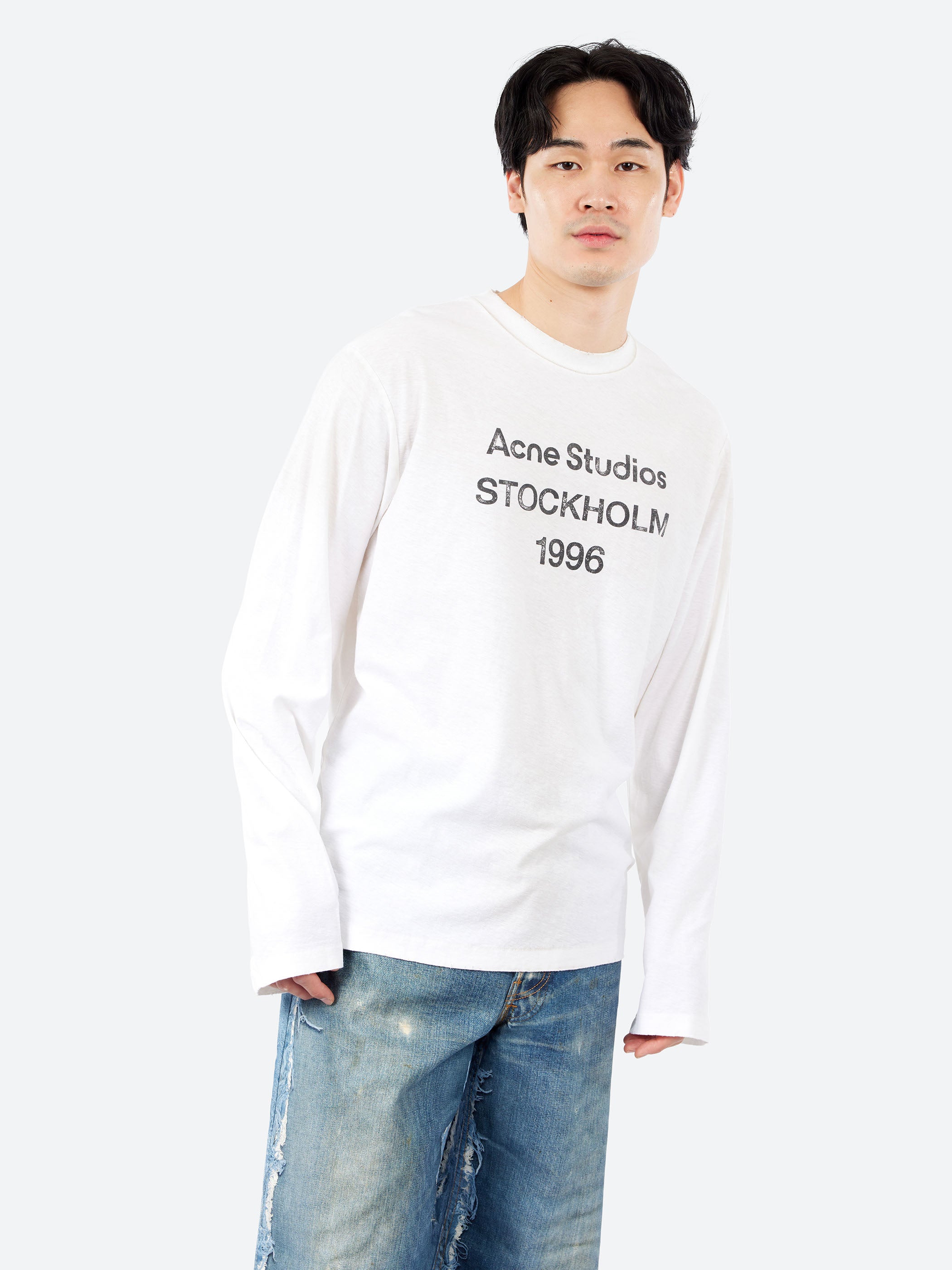 Acne Studios - Edden U 1996 Logo T-Shirt in Dusty White – gravitypope