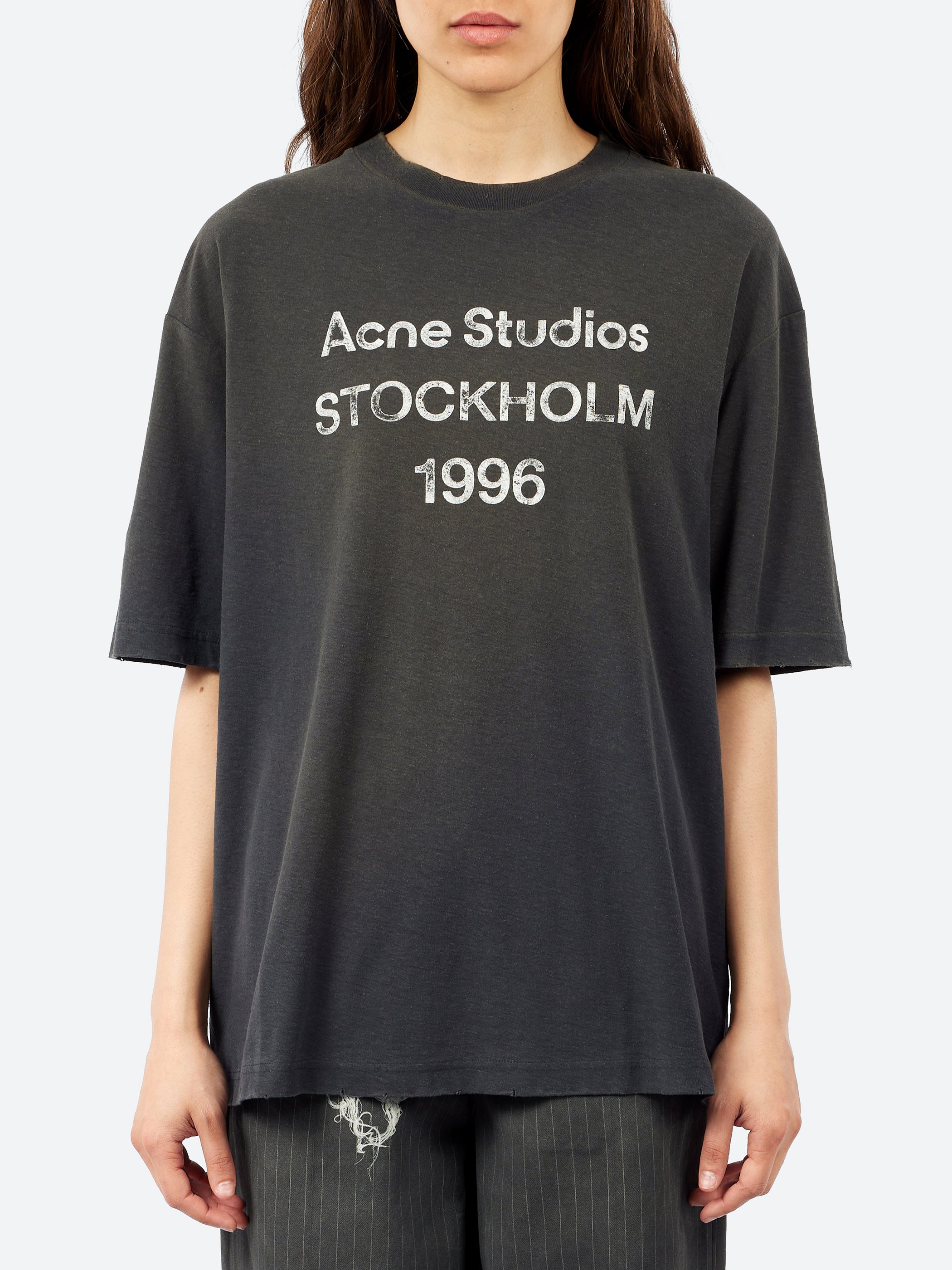 Acne Studios - Logo T-Shirt Relaxed Fit in Faded Black – gravitypope