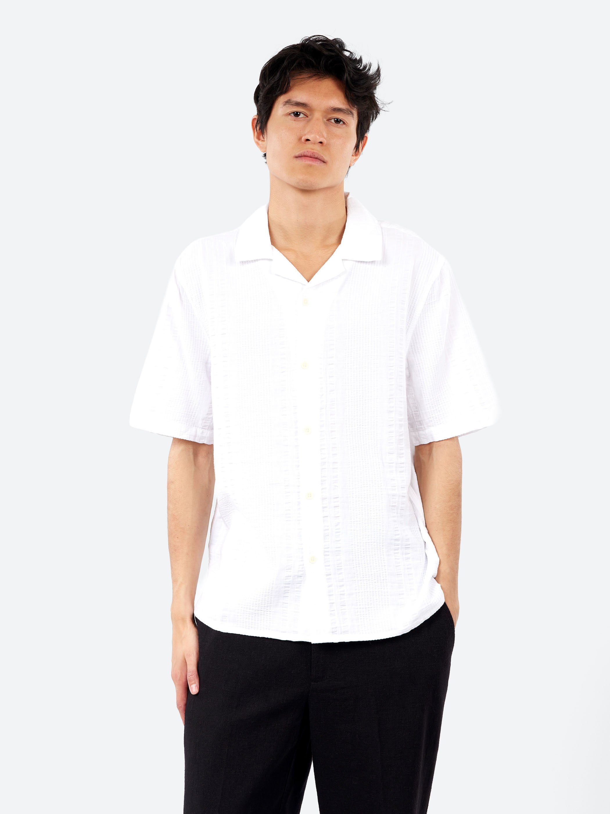 Didcot Double Weave Seersucker Short Sleeve Shirt