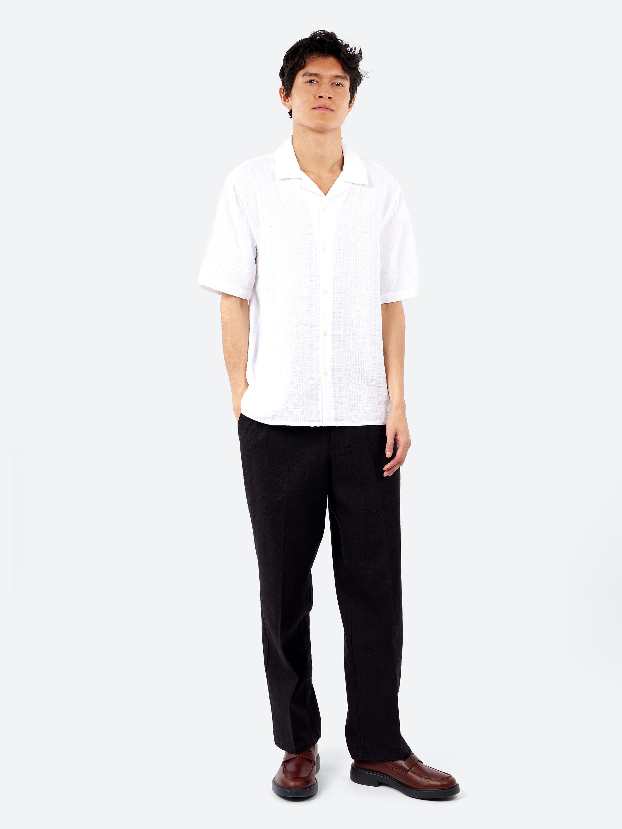 Didcot Double Weave Seersucker Short Sleeve Shirt