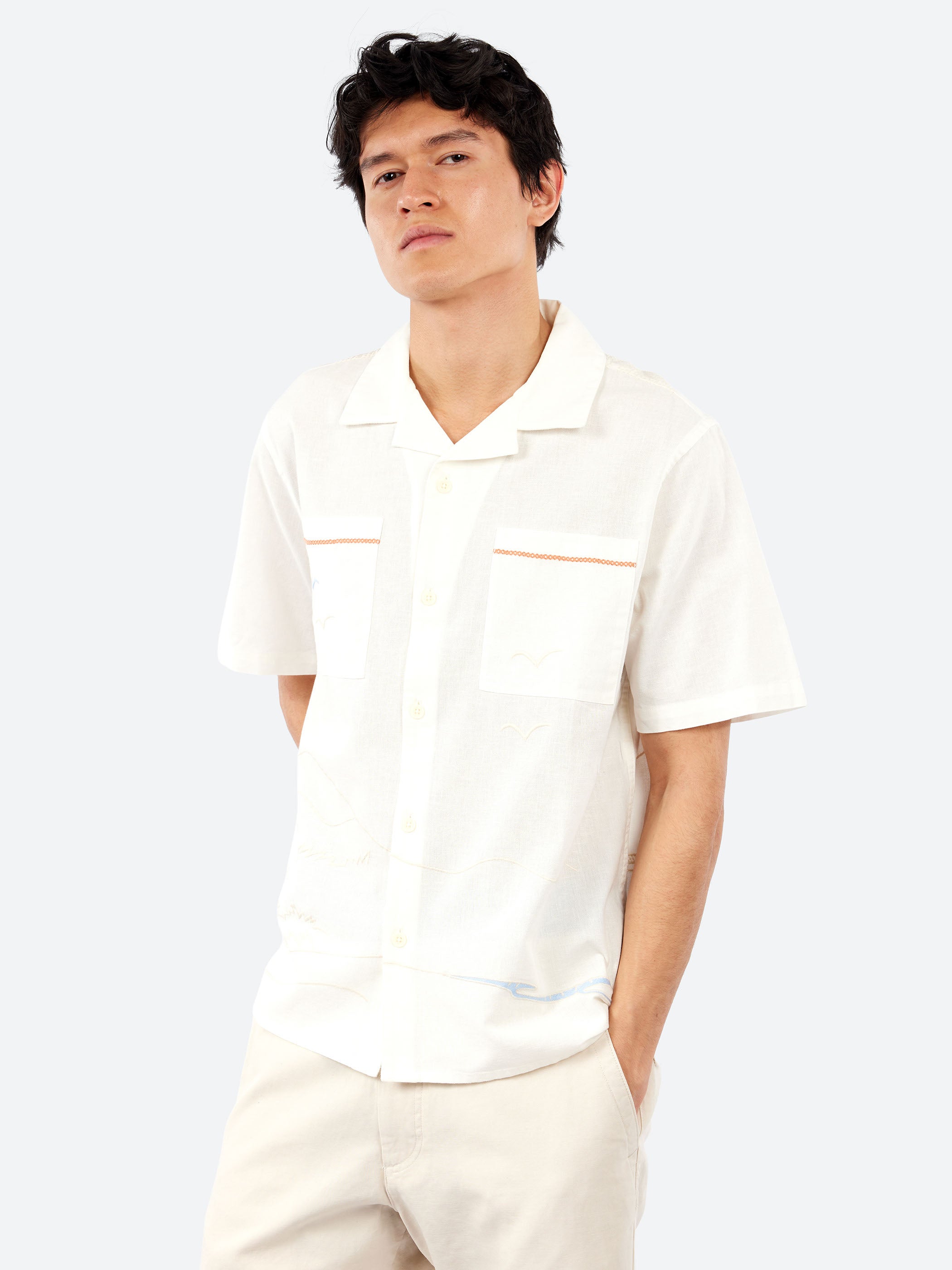 Didcot Summer Applique Short Sleeve Shirt