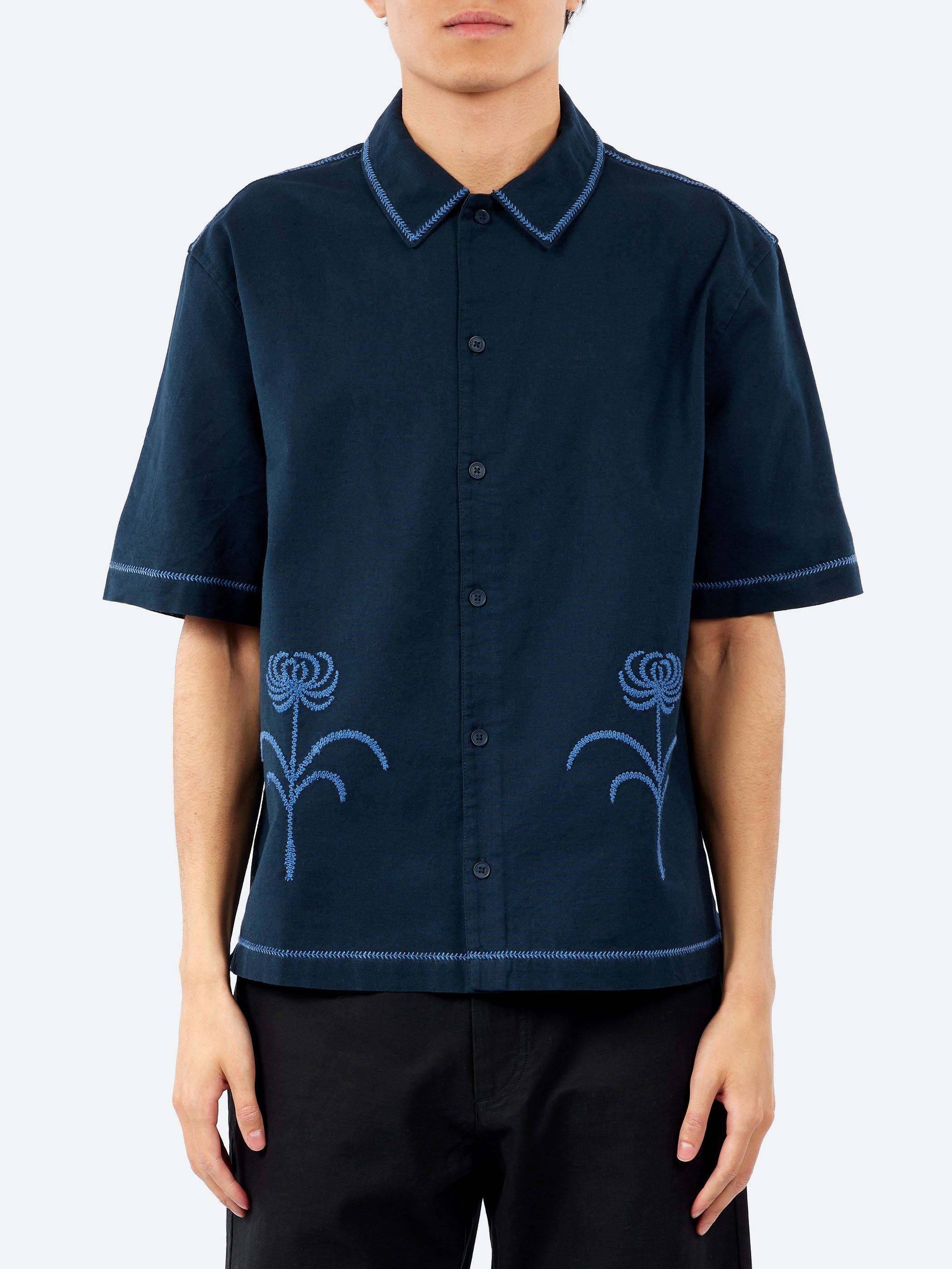Keats Embroidered Short-Sleeve Shirt