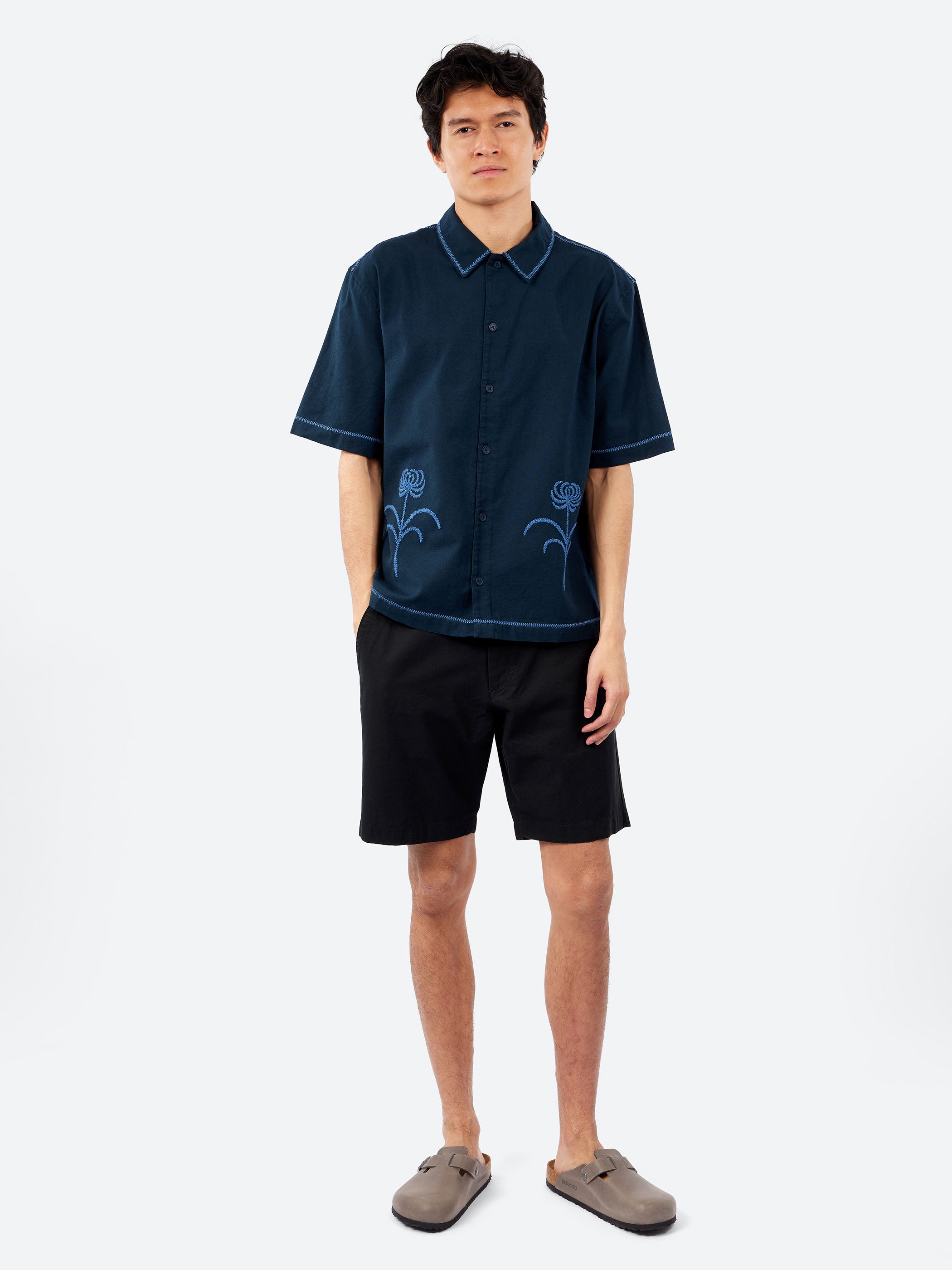 Keats Embroidered Short-Sleeve Shirt