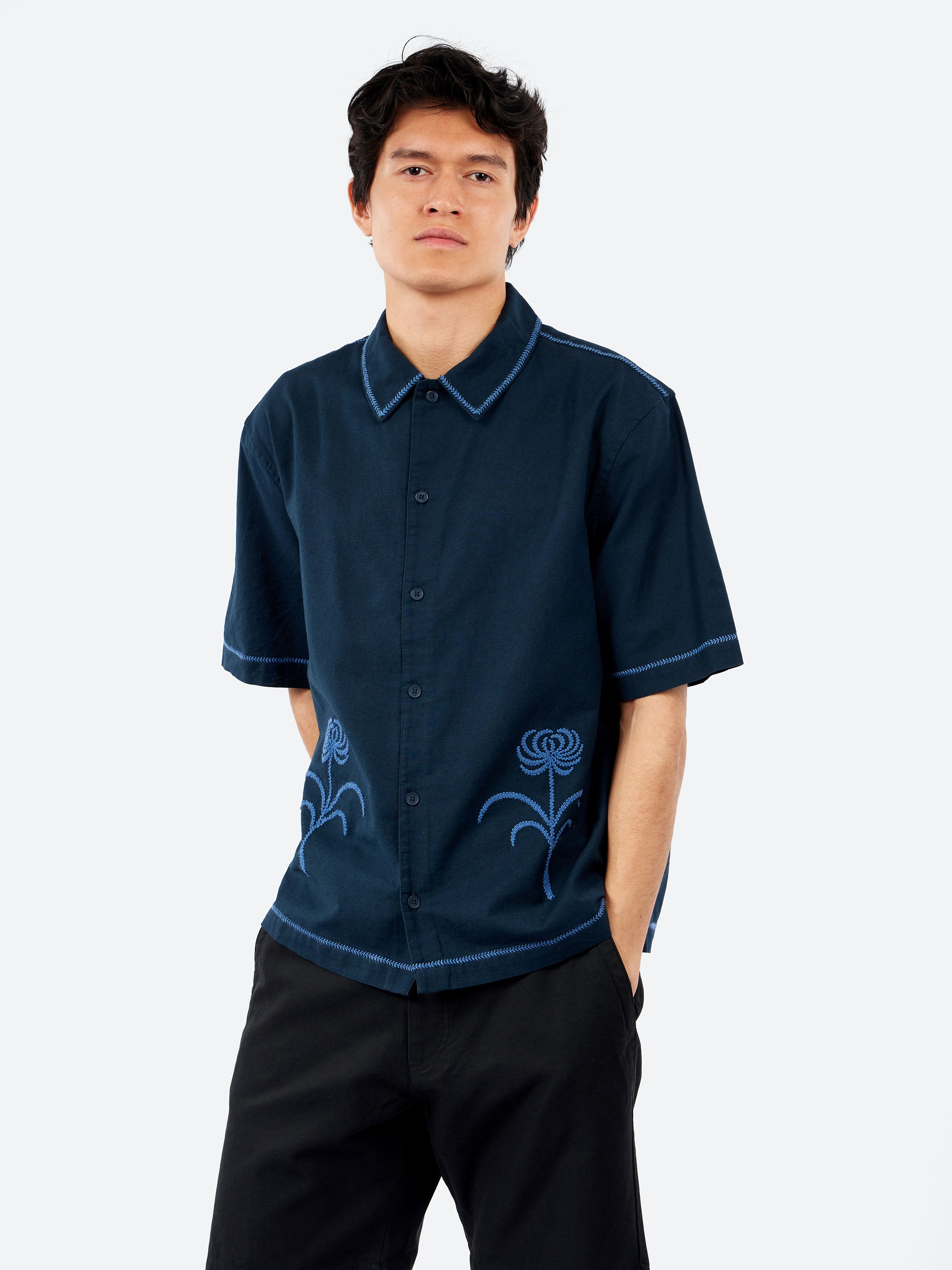 Keats Embroidered Short-Sleeve Shirt