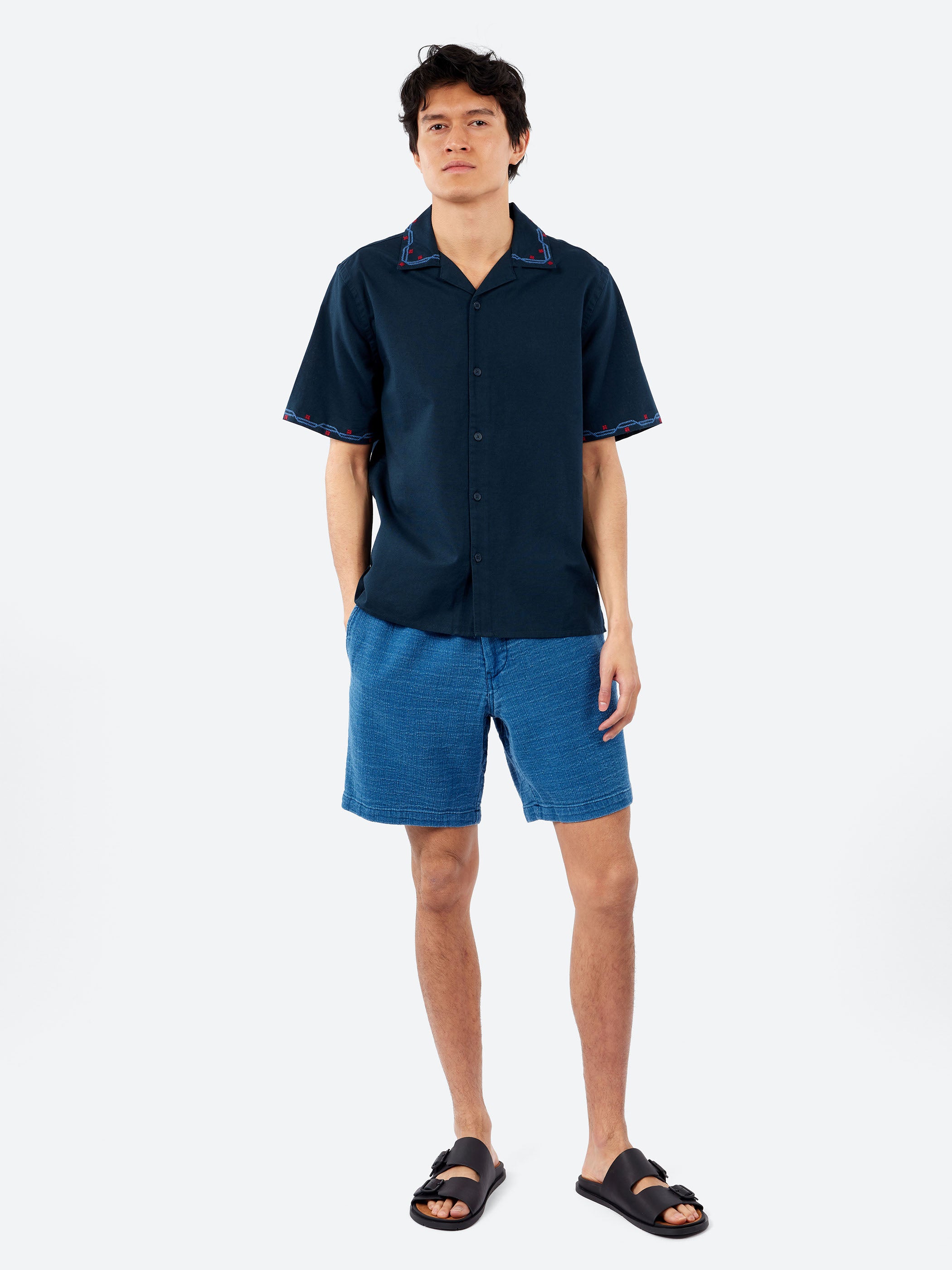 Kurt Textured Organic Cotton Shorts