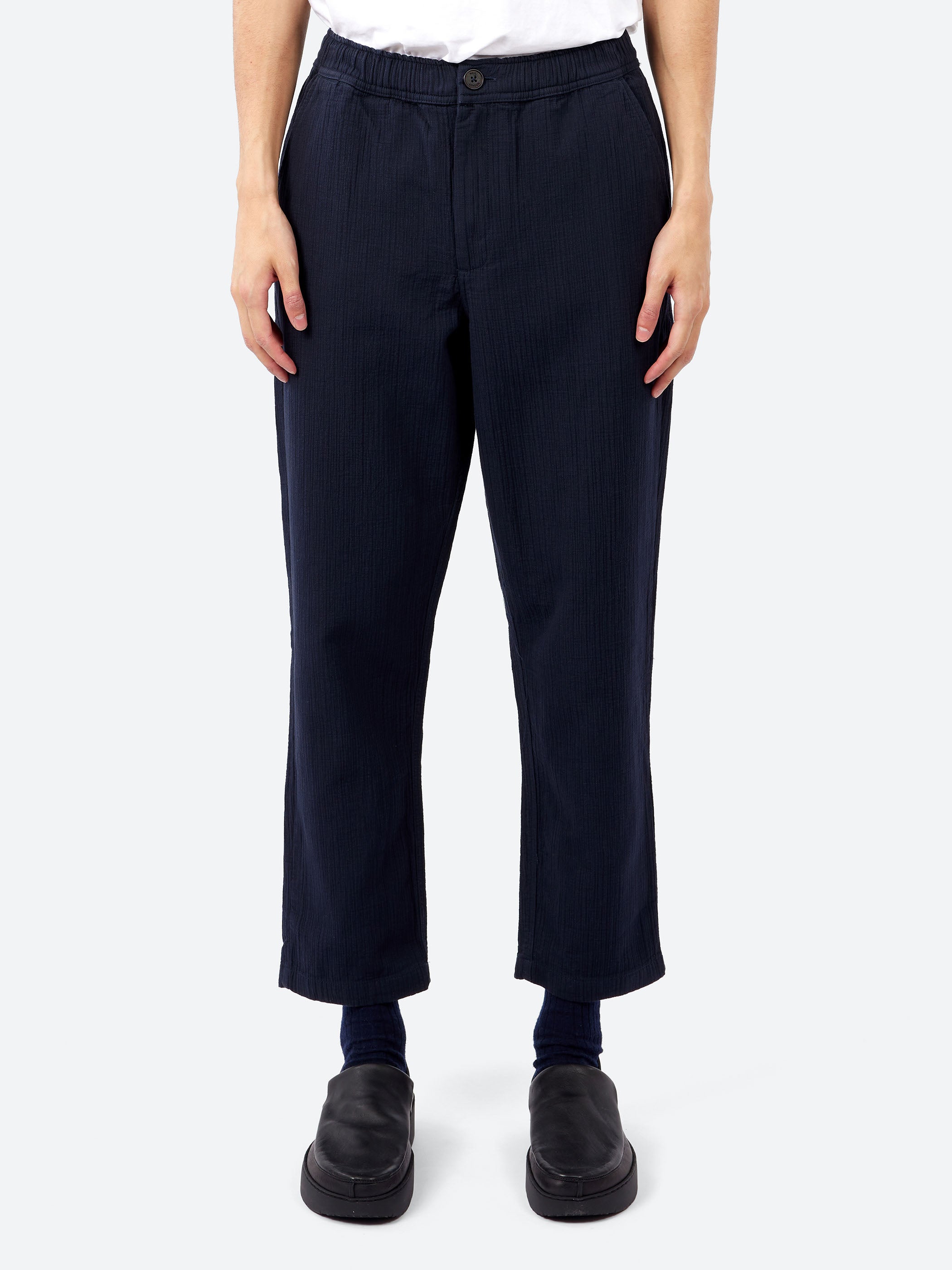 Kurt Crinkle Cotton-Linen Relaxed Fit Trouser