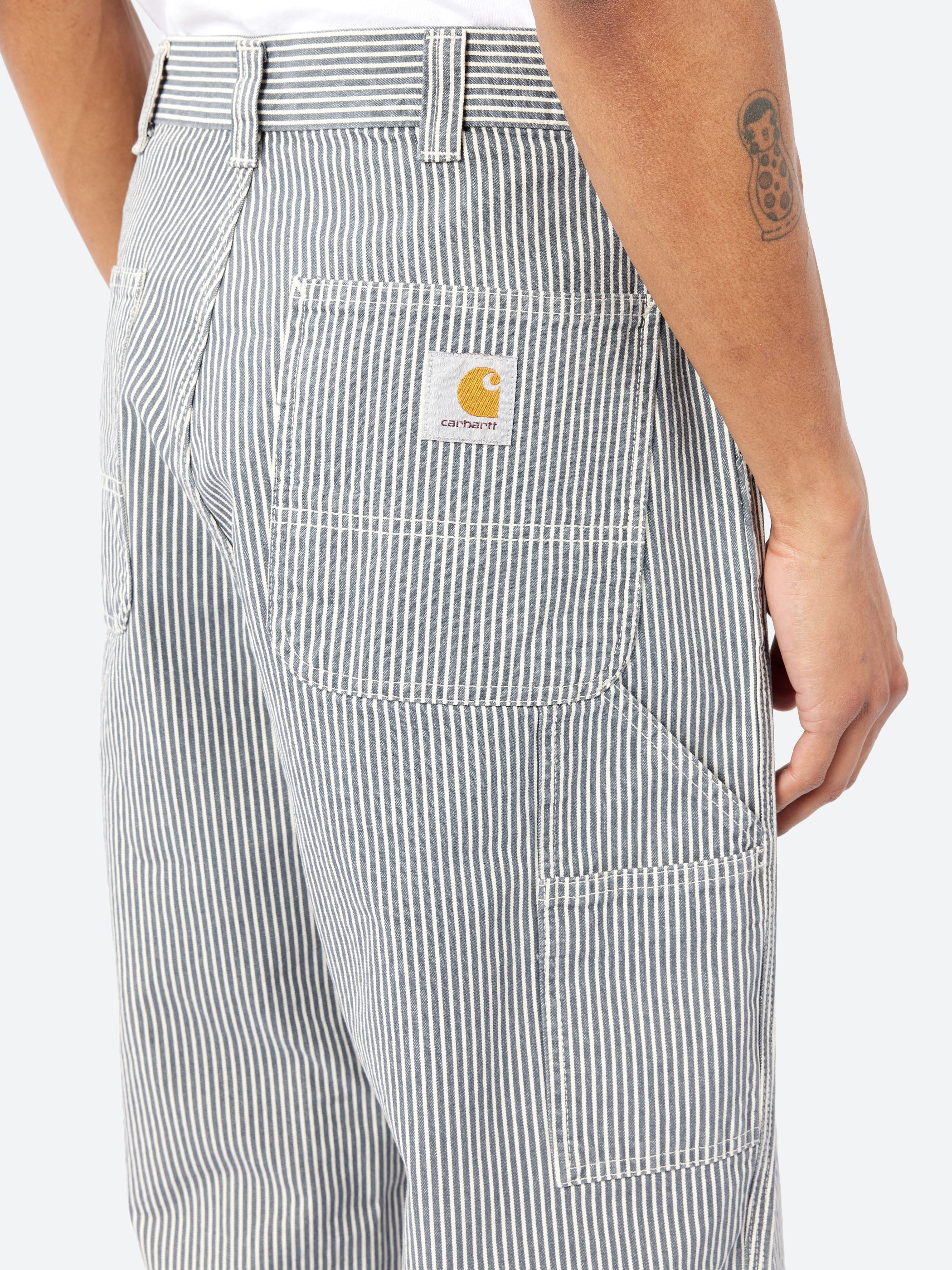 Carhartt WIP - Mercer Stripe Single Knee Pant in Graphite and Wax