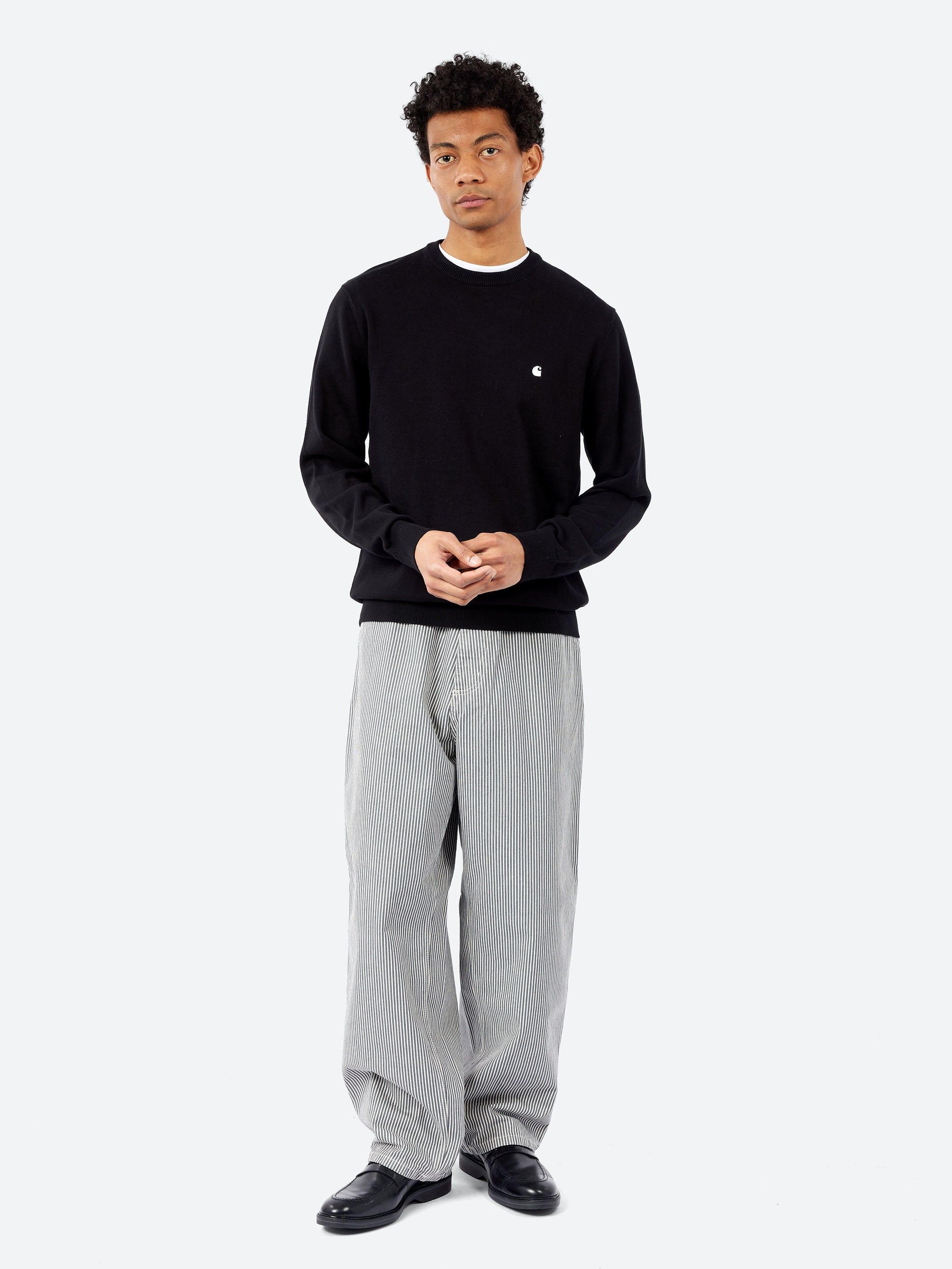 Carhartt WIP - Mercer Stripe Single Knee Pant in Graphite and Wax