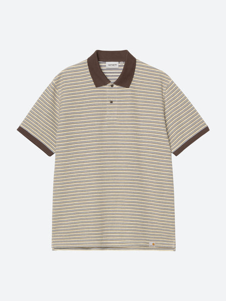 Carhartt WIP - Short Sleeve Dion Stripe Polo in Wax – gravitypope