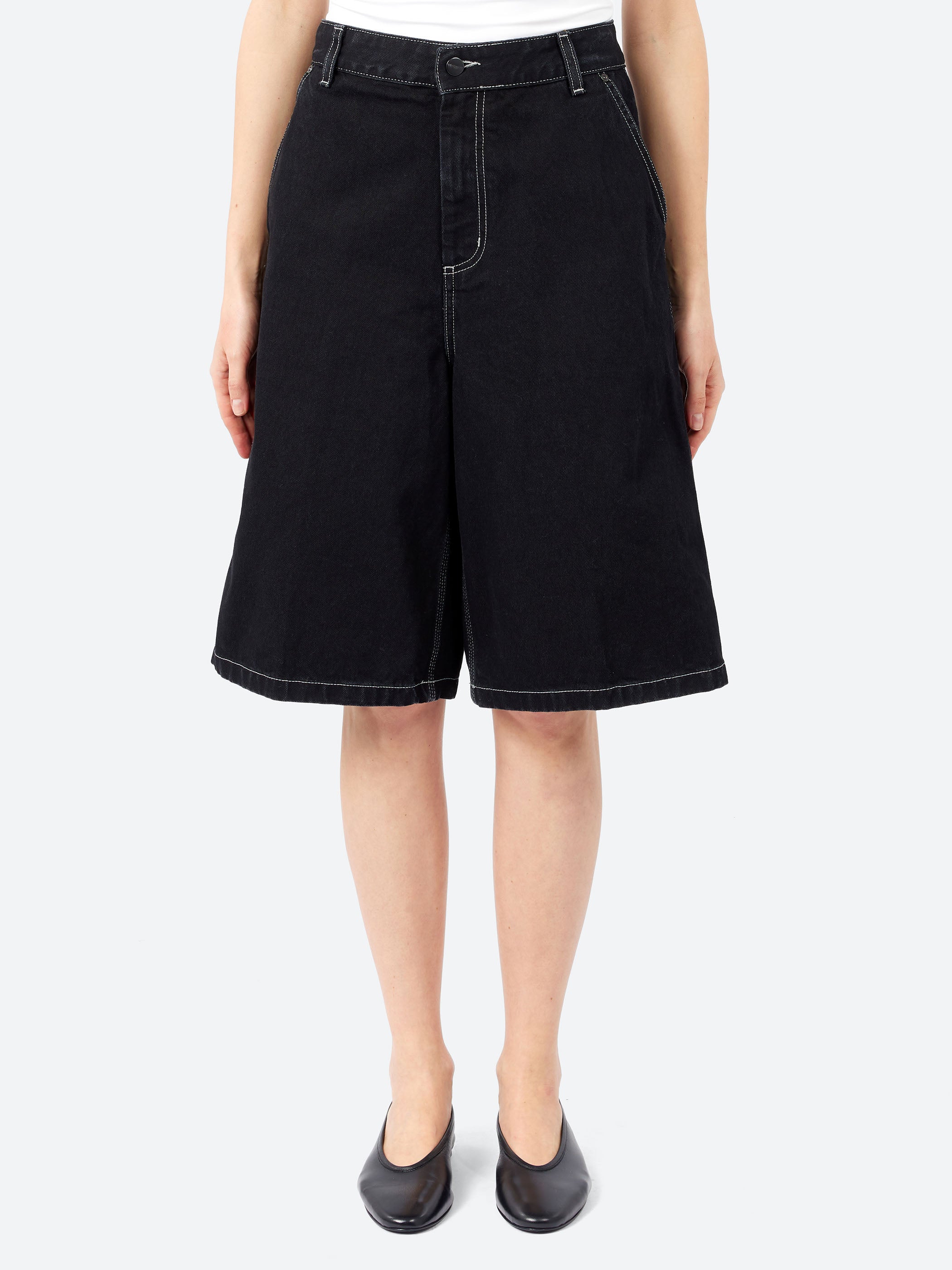 Carhartt WIP - Nixon Single Knee Short in Black Rinse – gravitypope