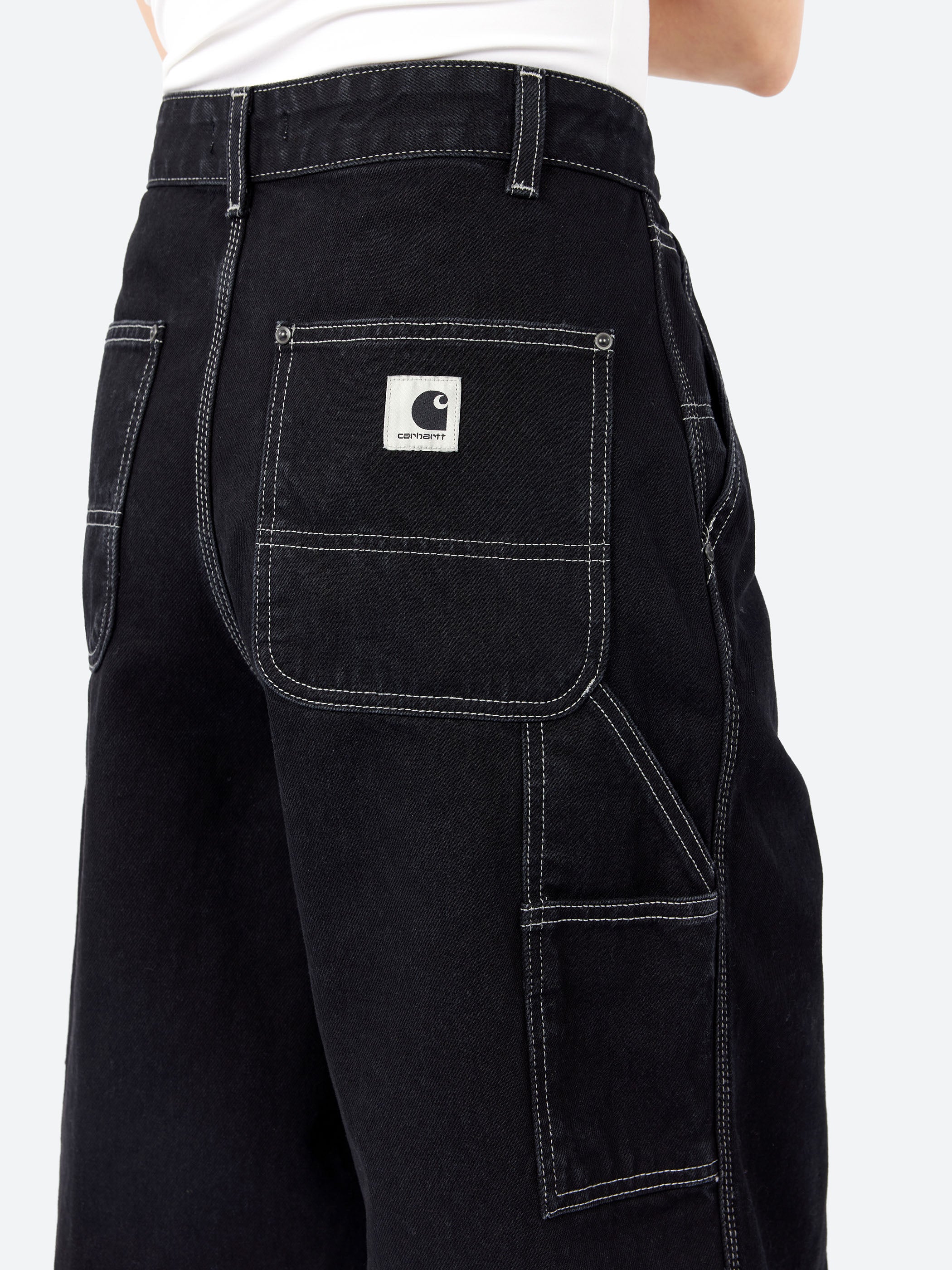 Carhartt WIP - Nixon Single Knee Short in Black Rinse – gravitypope