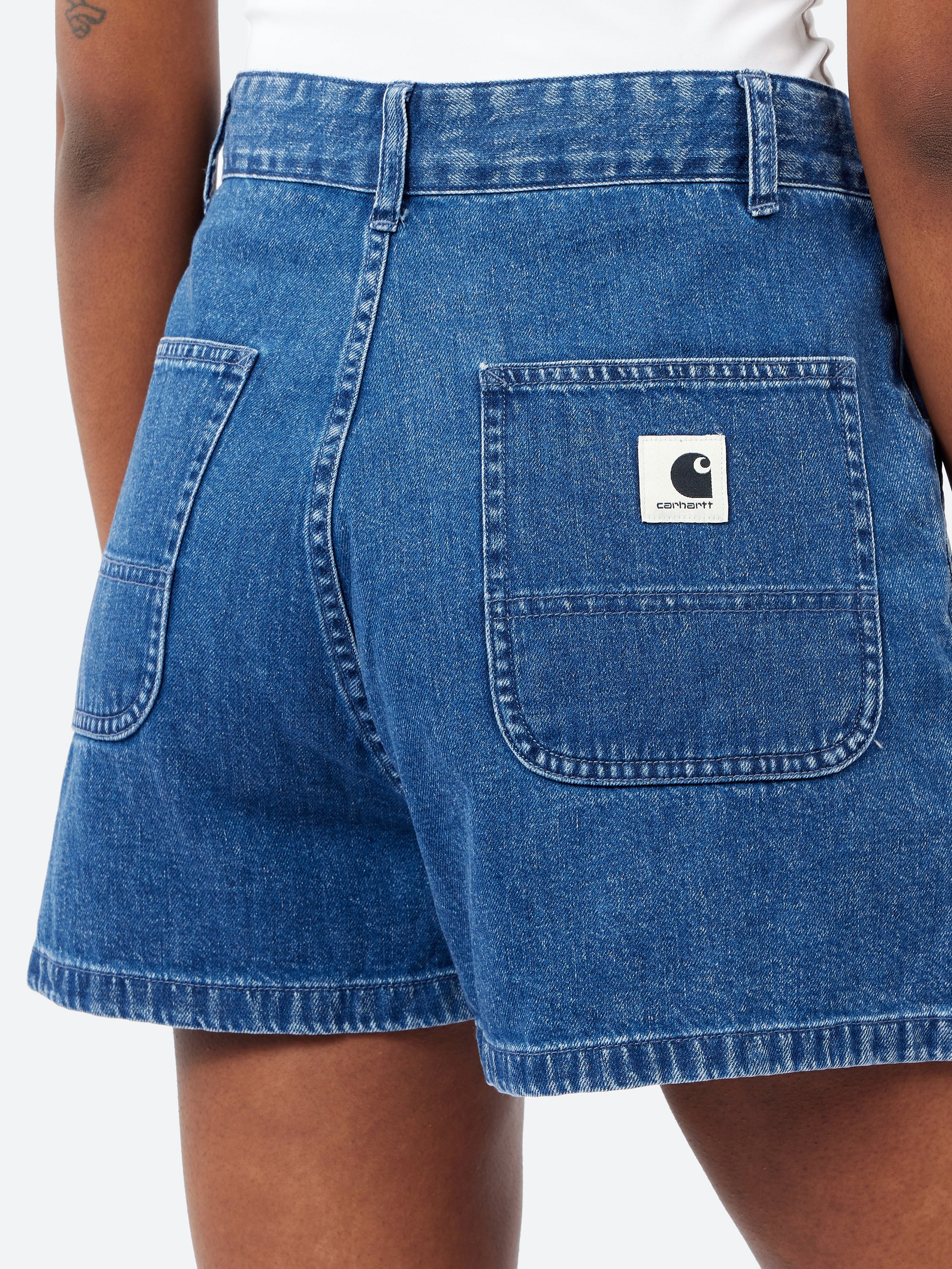 Carhartt WIP - Lova Short in Blue Stone Wash – gravitypope