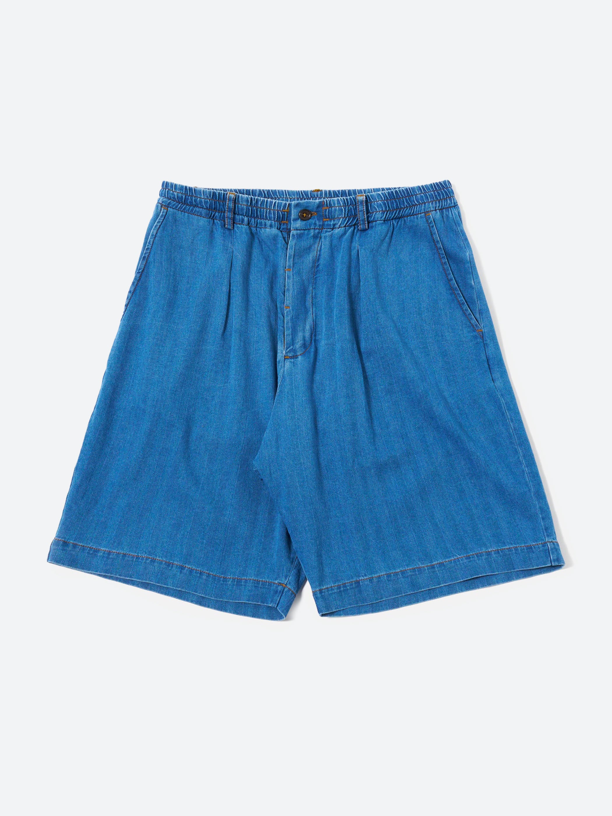 Universal Works - Pleated Track Shorts in Navy – gravitypope