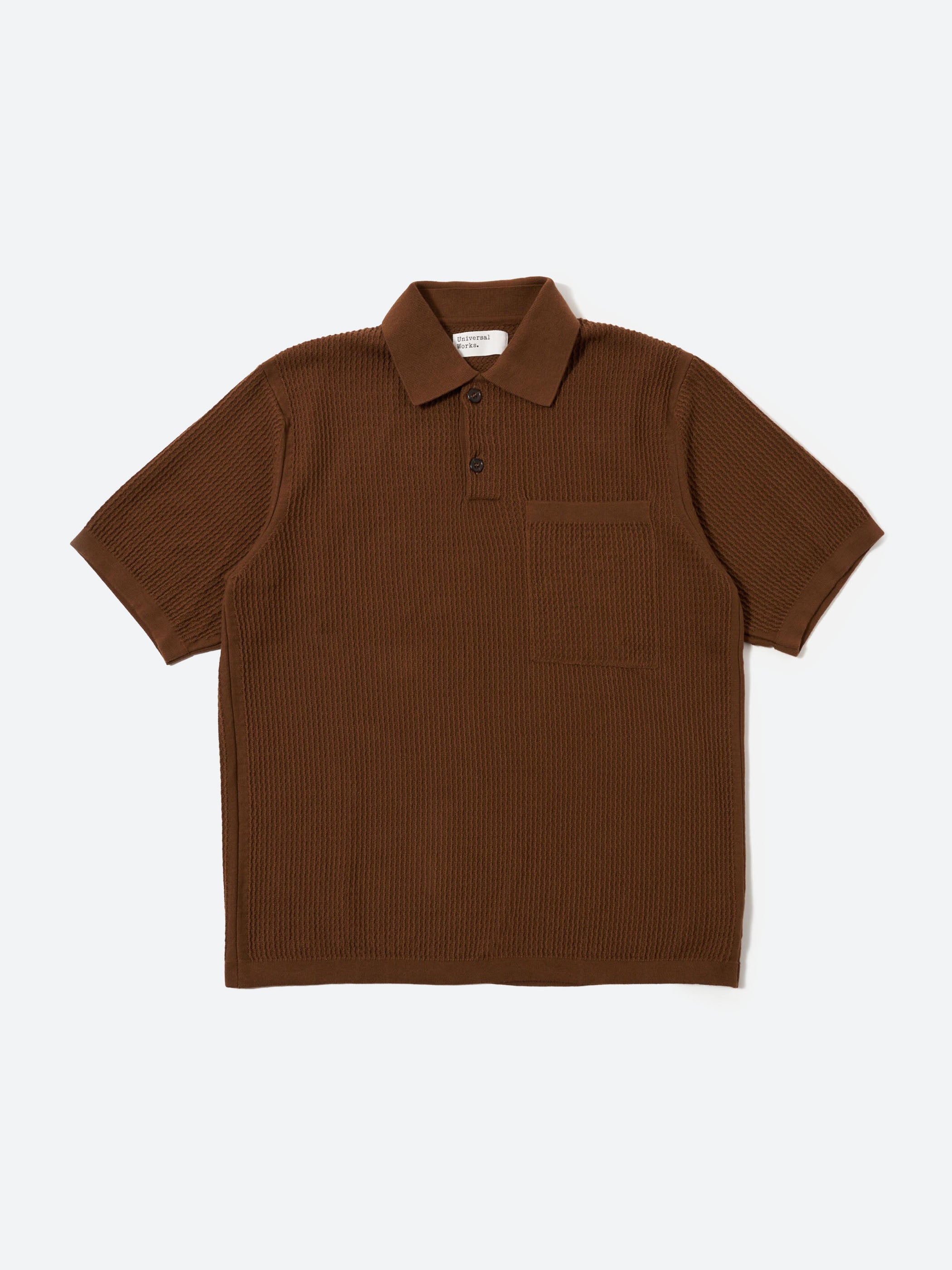Fine Texture Tricot S/S Knit Polo