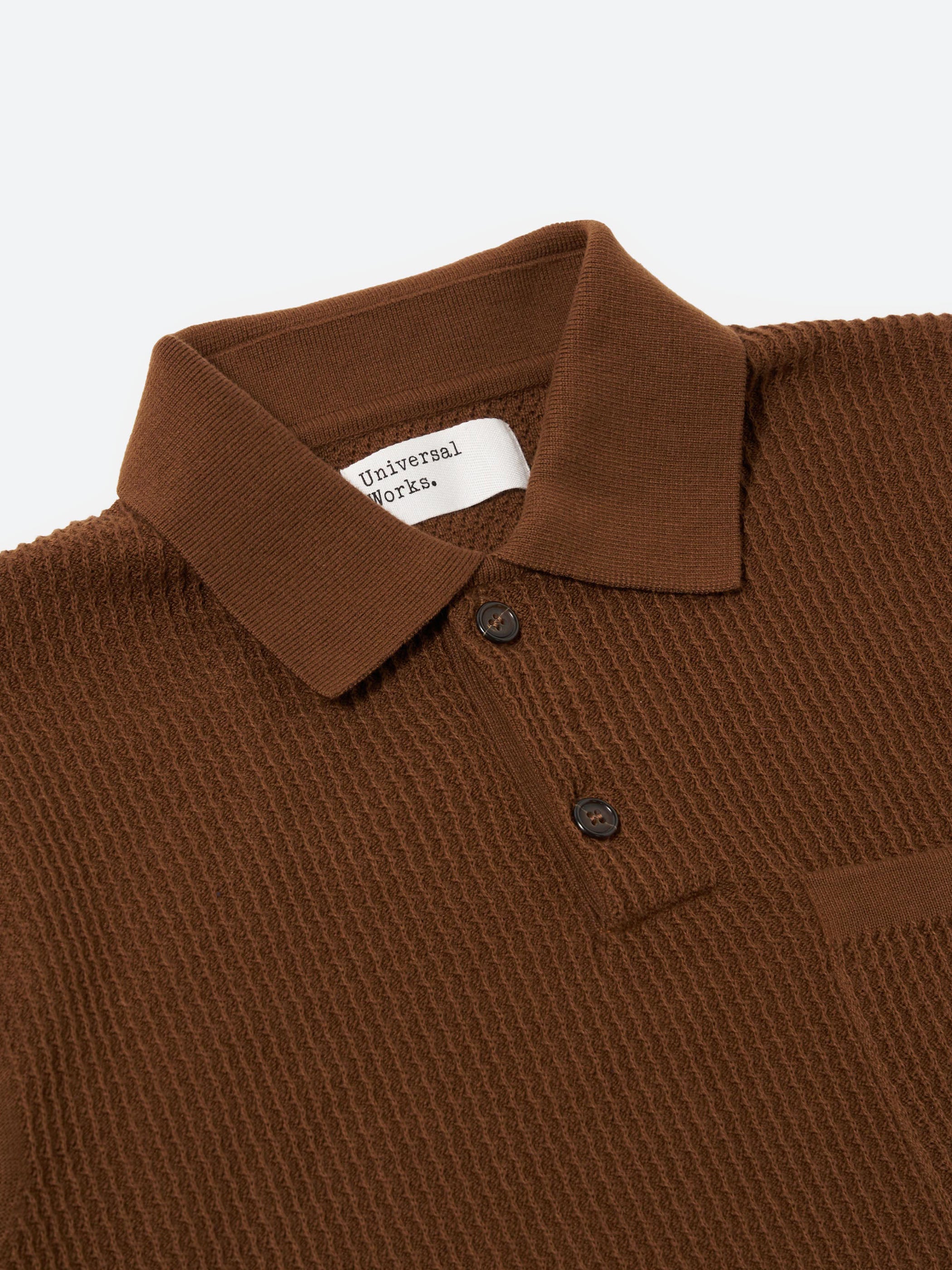 Fine Texture Tricot S/S Knit Polo