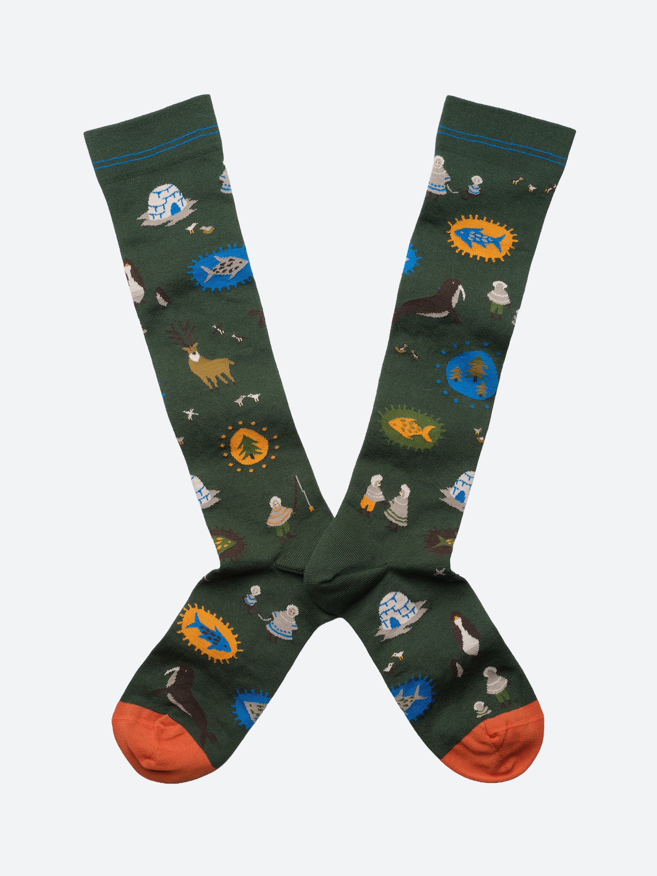 Inuit Spirit Forest Knee-High Socks