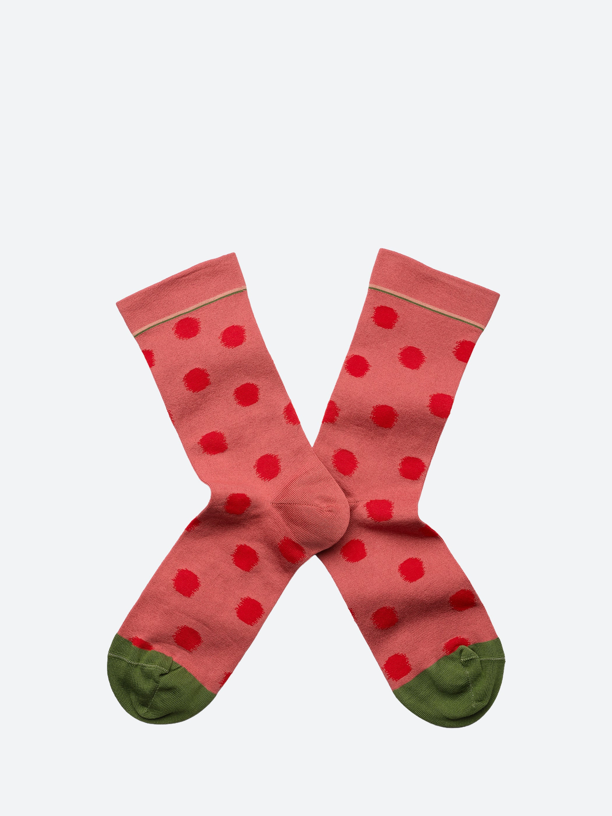 Faded Red Polka Dot Sock
