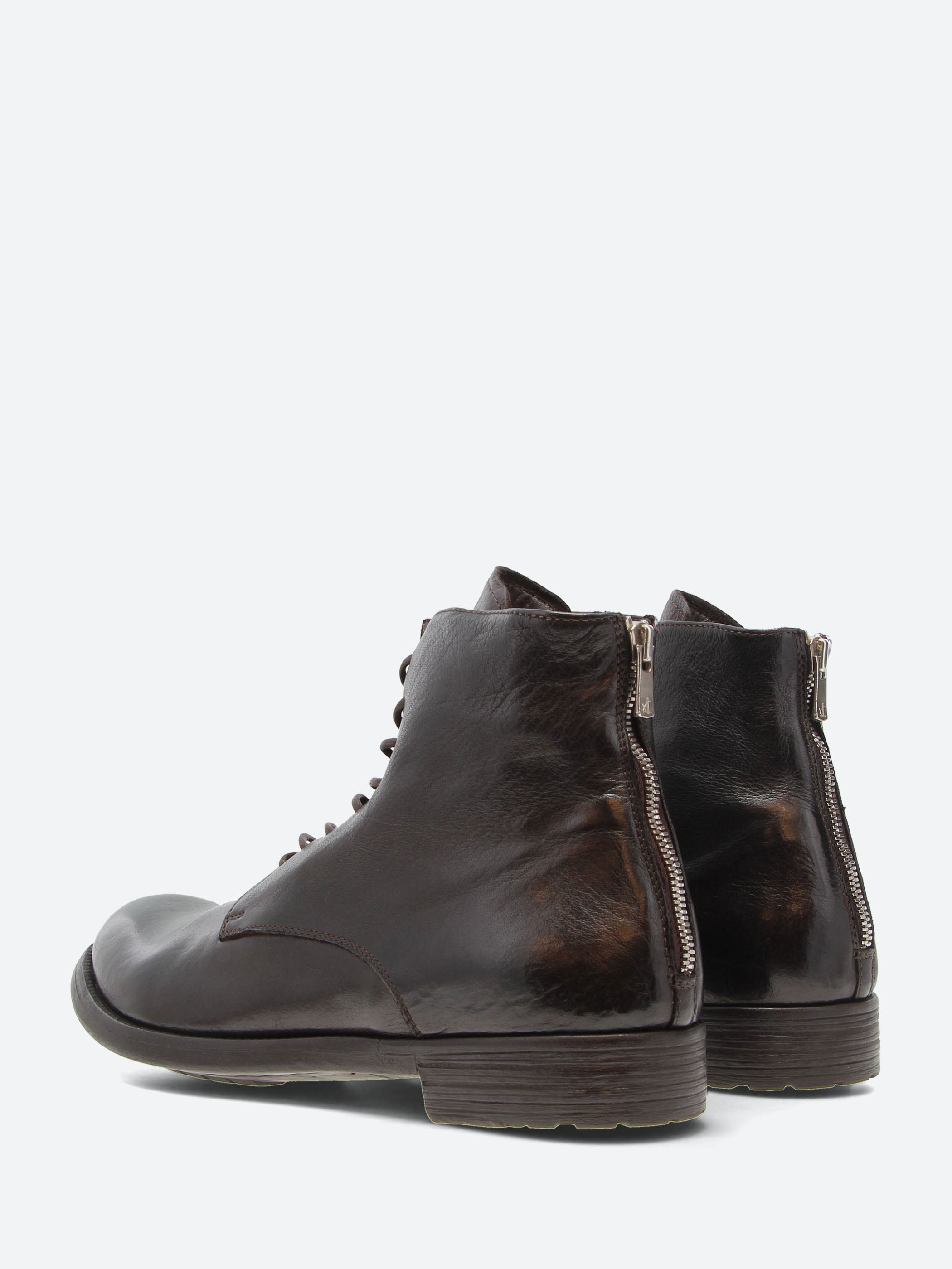 Officine Creative - Hive 016 Lace-Up Boots in Ebano Ignis