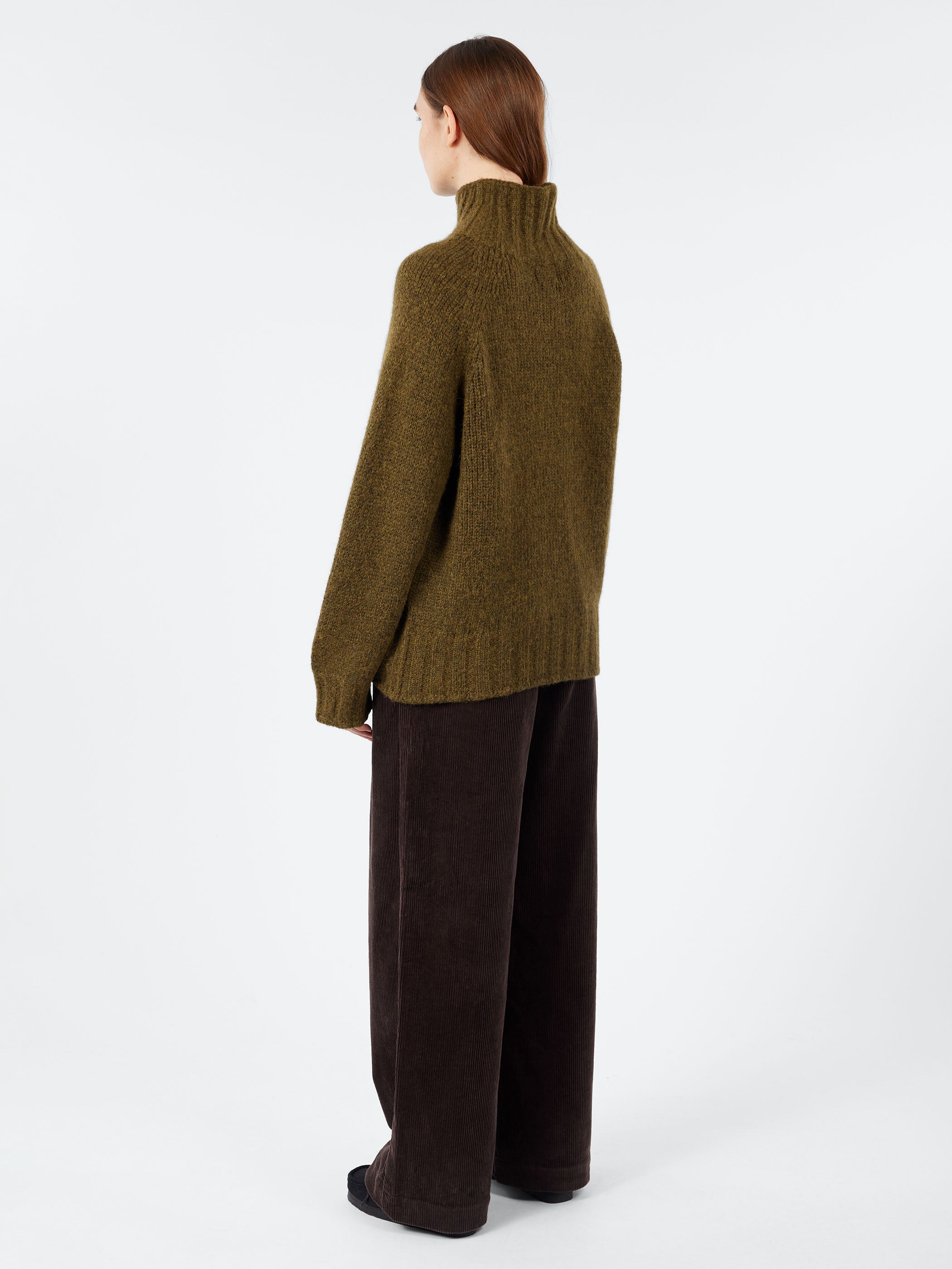 TOAST - Lofty Alpaca High Neck Sweater in Olive – gravitypope
