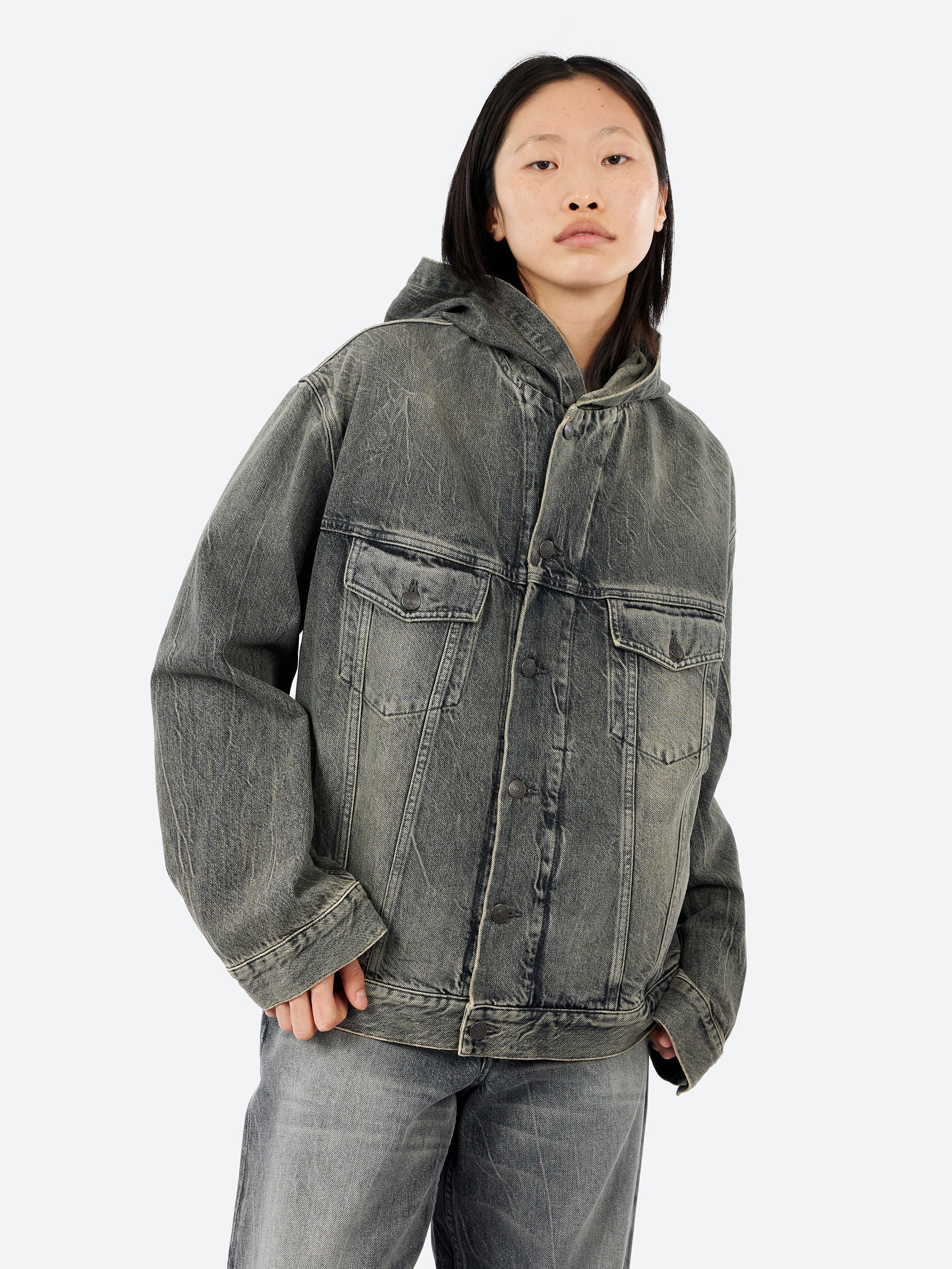 Hooded Denim Jacket