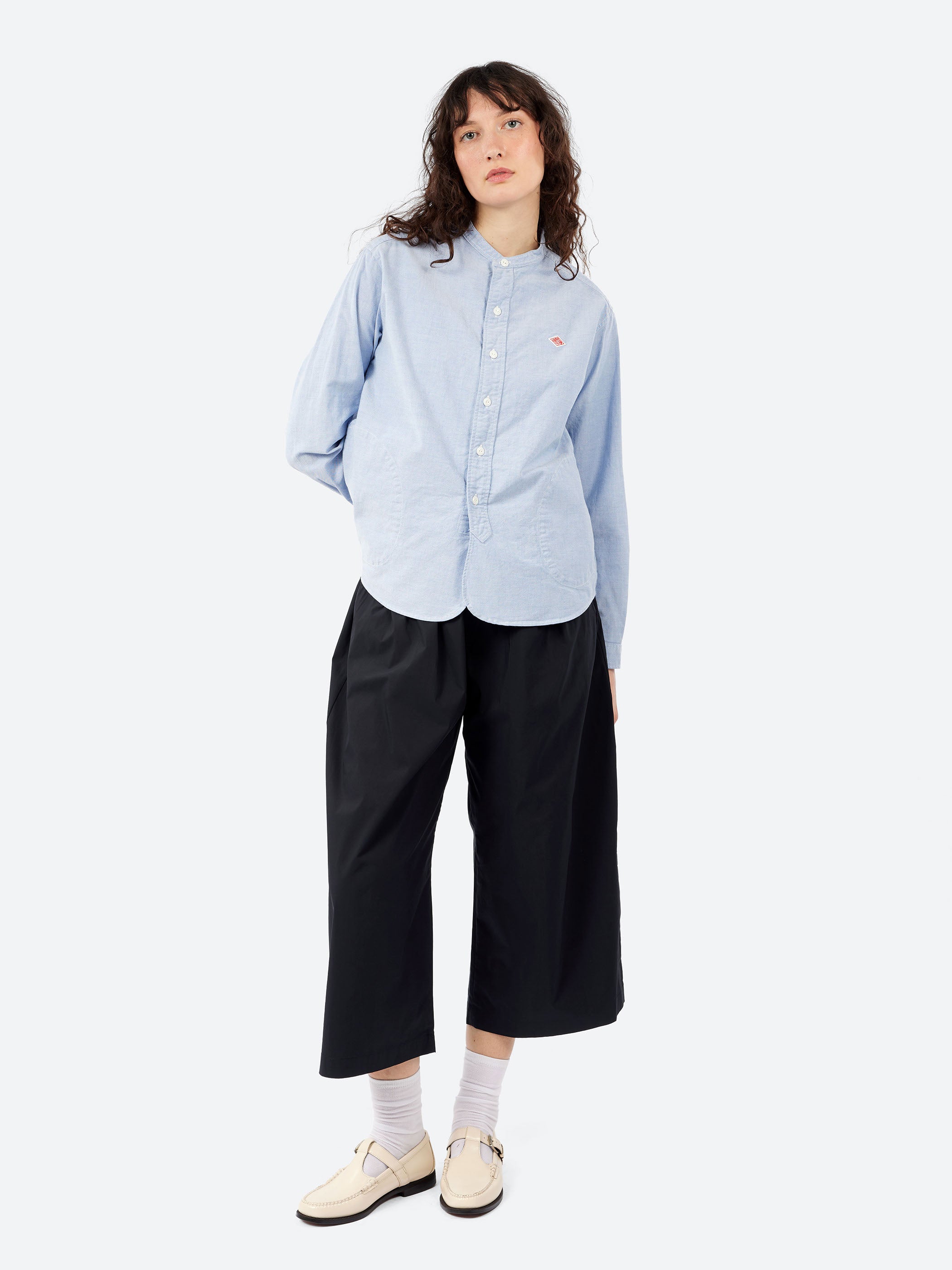 Women's Band Collar Shirt