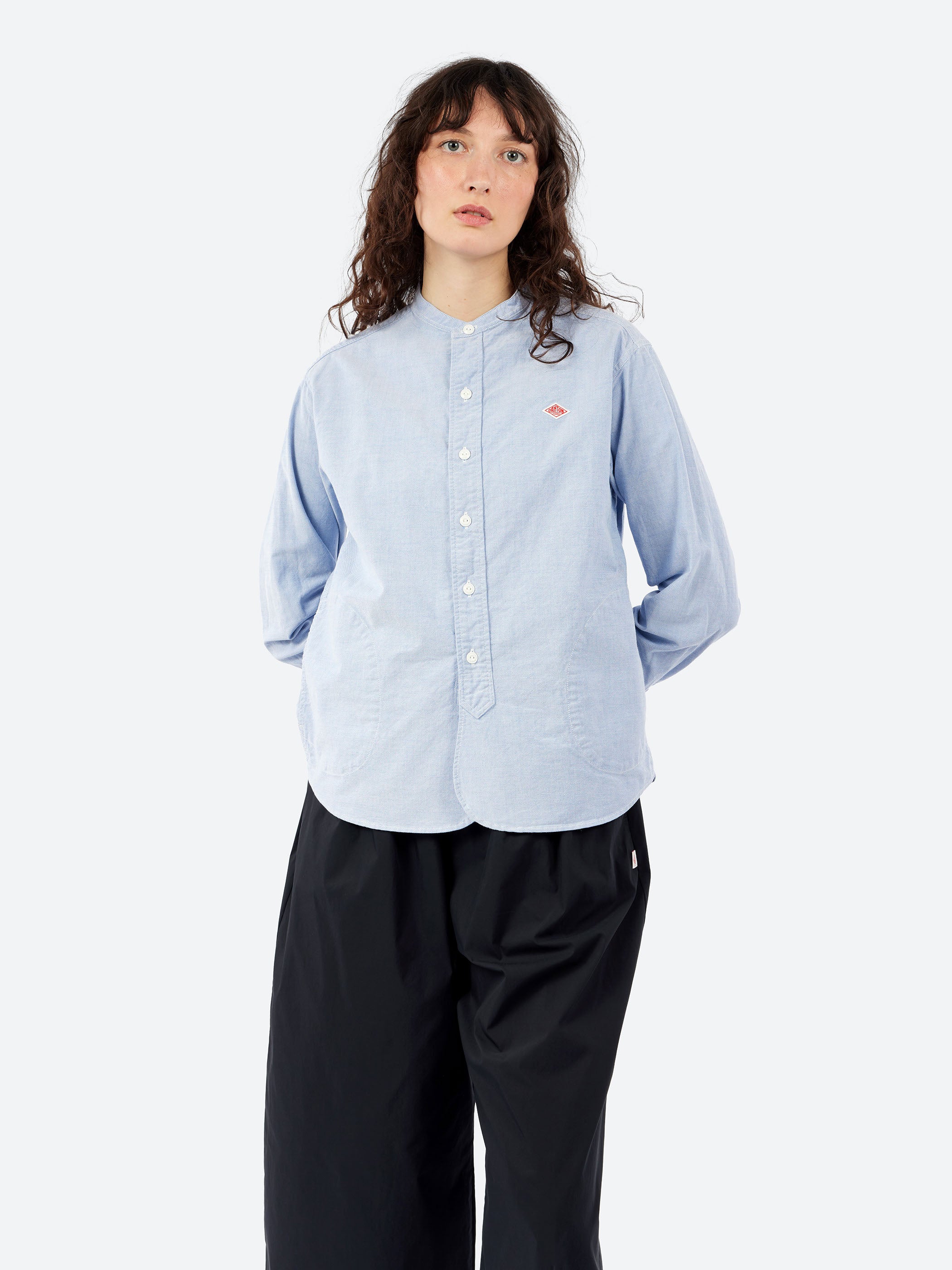 Women's Band Collar Shirt