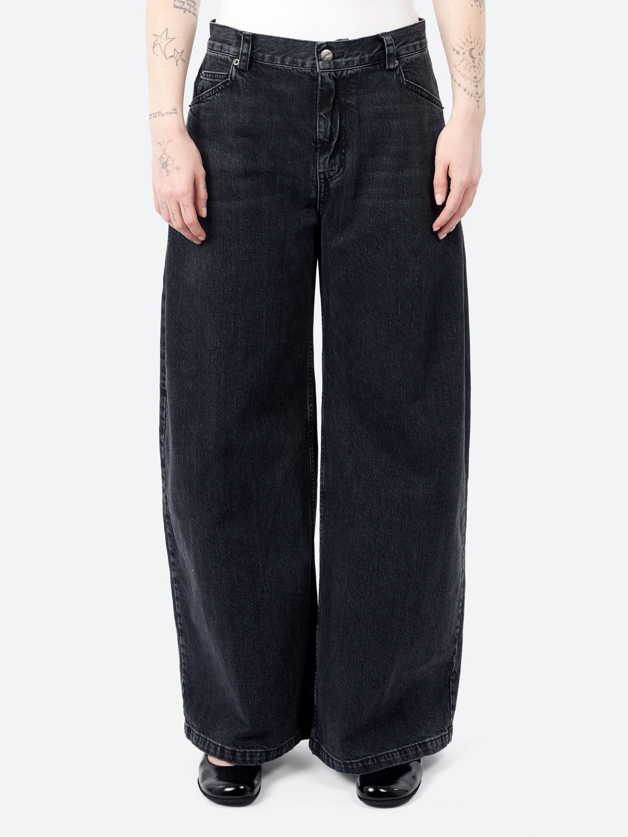 ◎90s GENERAL RESEARCH パラサイ マルチポケットレザーパンツ Rachel Comey - Garra Pant in Dark Wash (Blue) – gravitypope