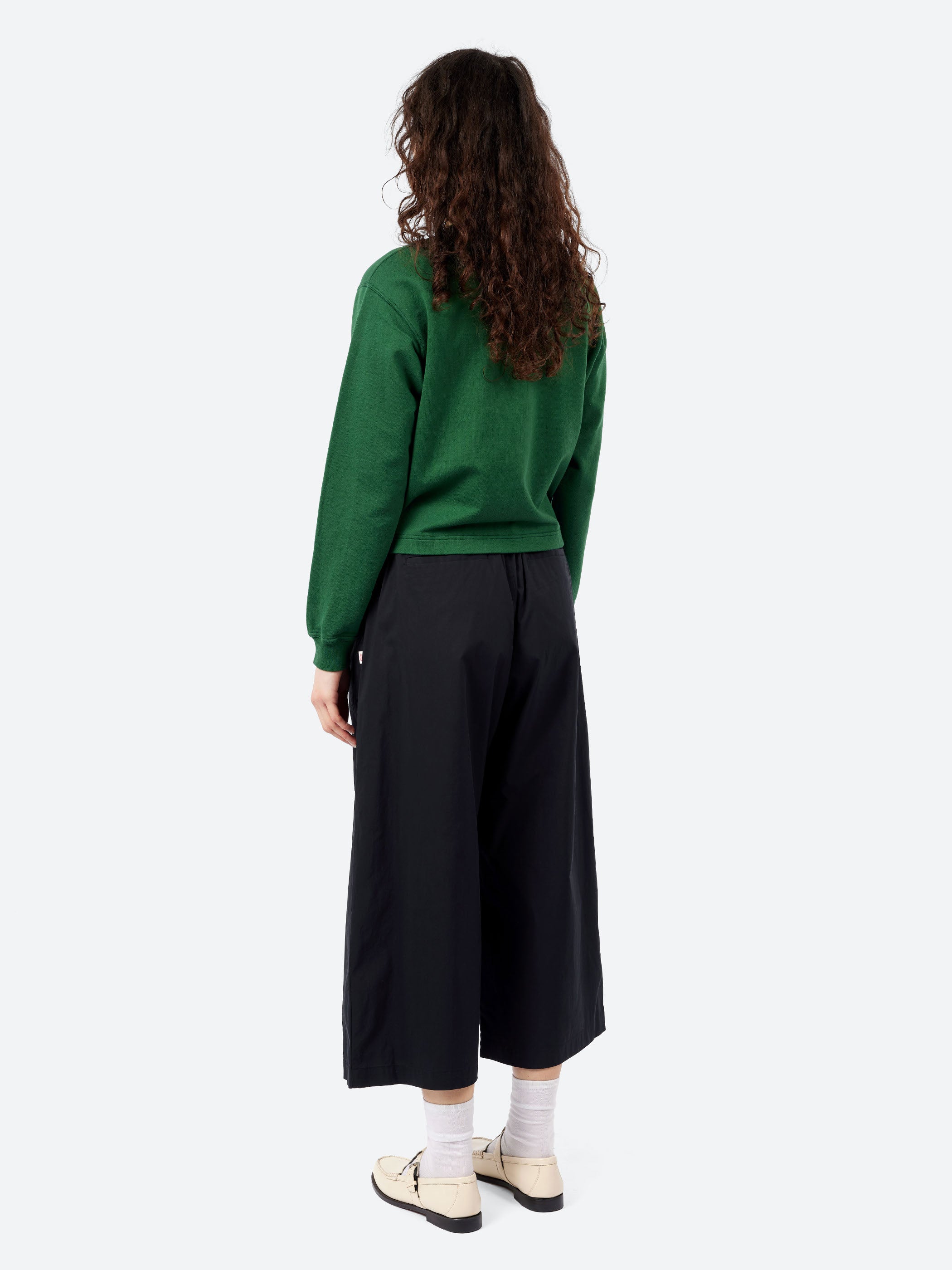 Women's Cotton Terry Crew Neck Cardigan