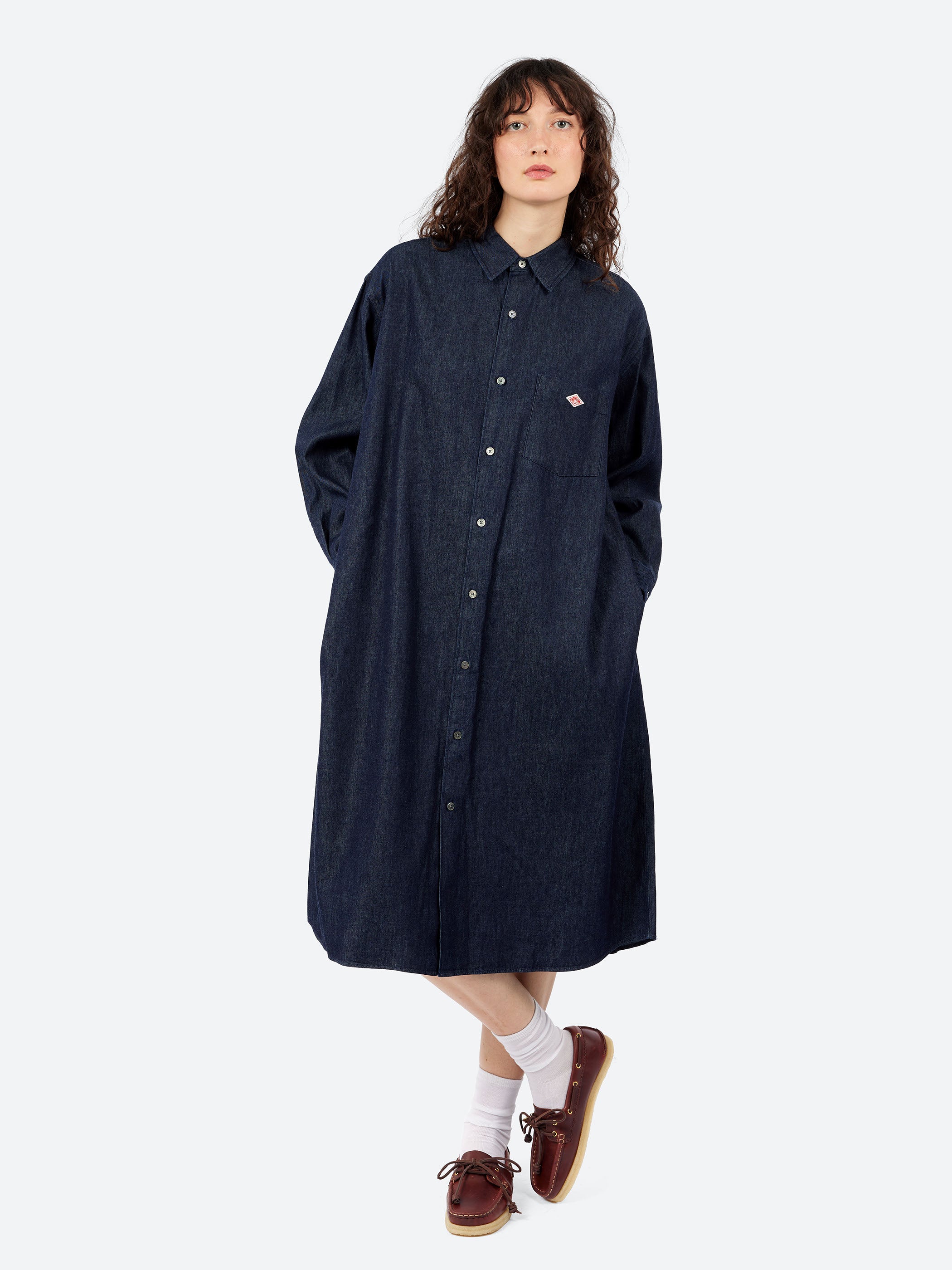 Denim Dungaree Classic Collar Dress