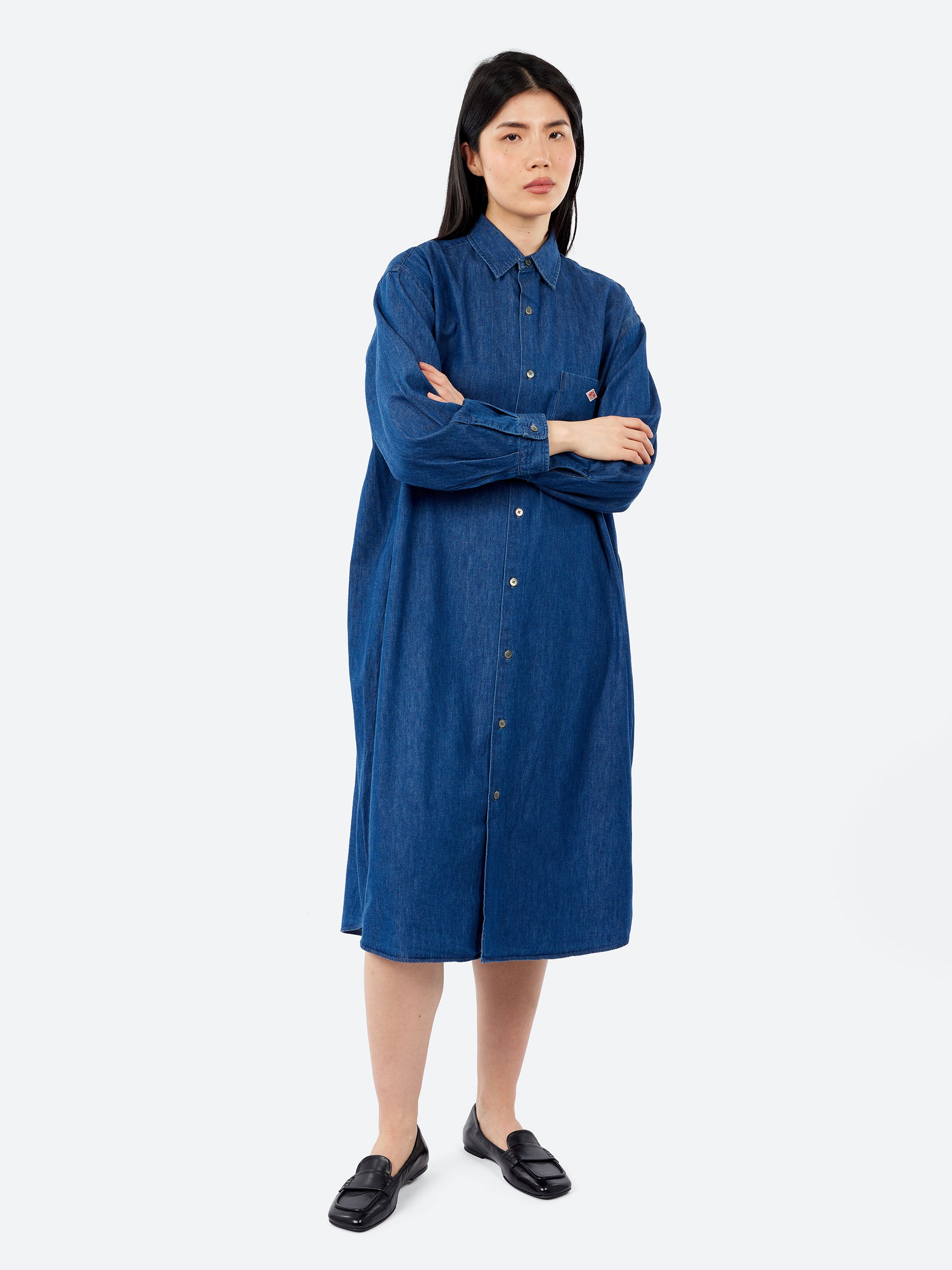 Denim Dungaree Classic Collar Dress